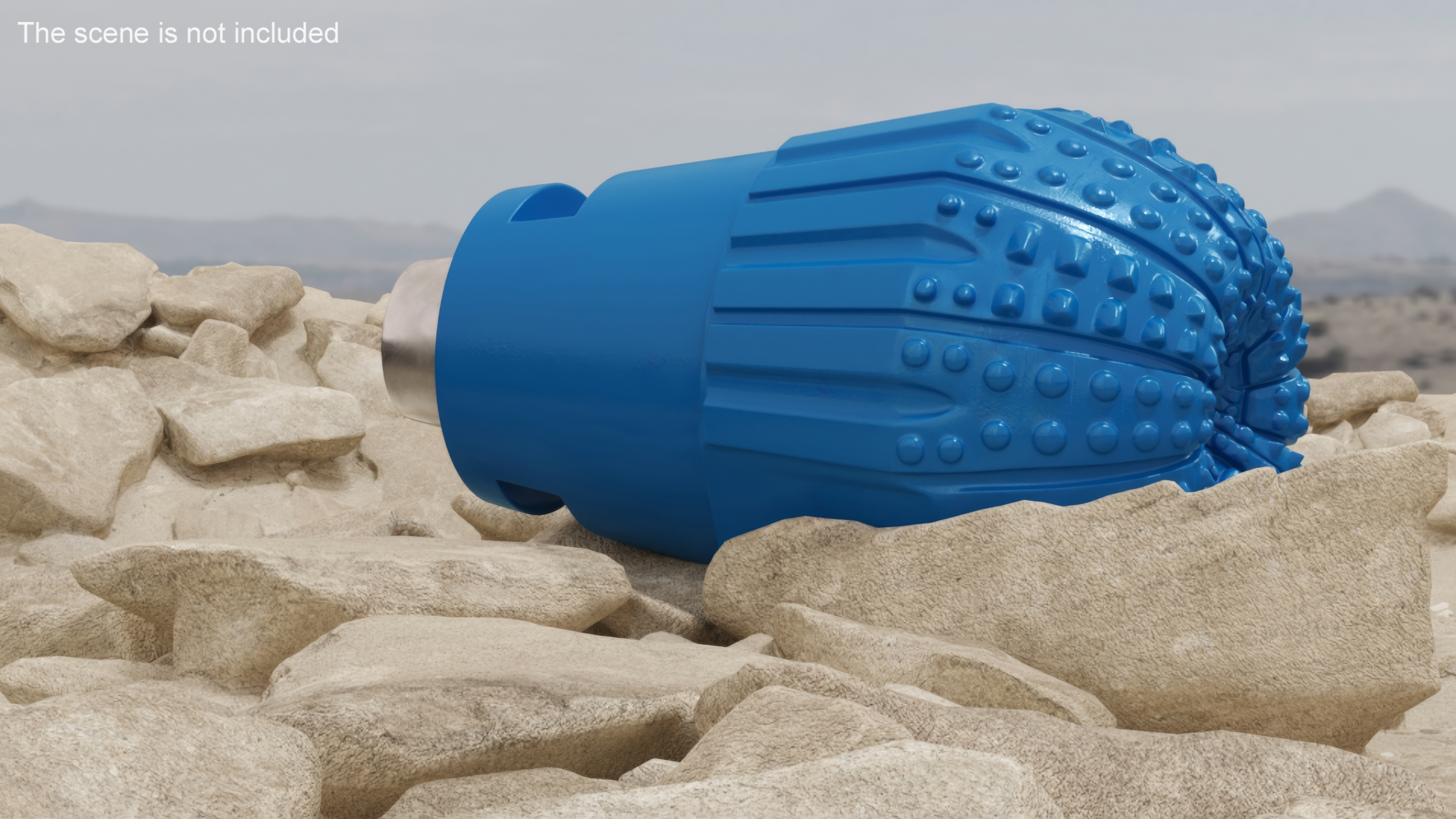 Drilling Rig Bit Diamond Blue 3D model
