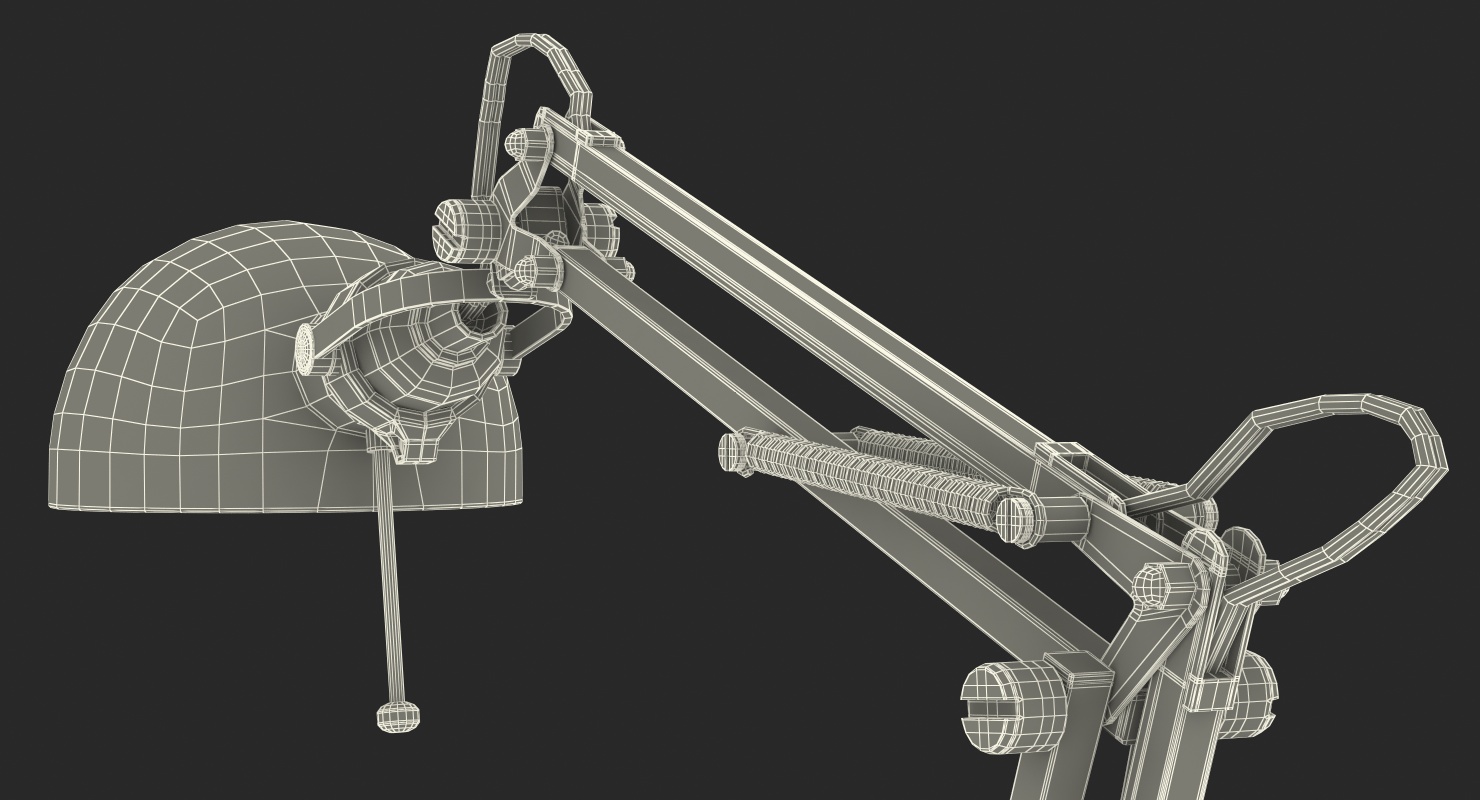 3D Chromium Desk Lamp model