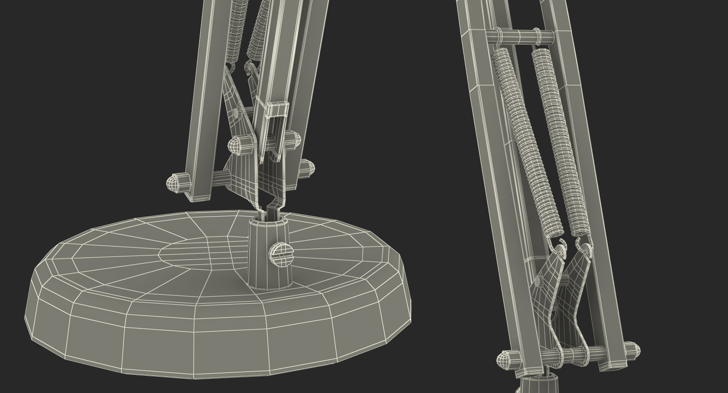 3D Chromium Desk Lamp model
