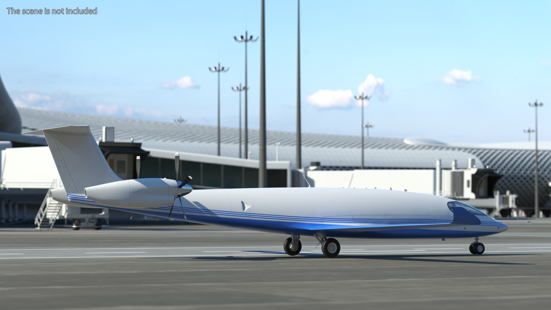 3D Electric Cargo Aircraft model
