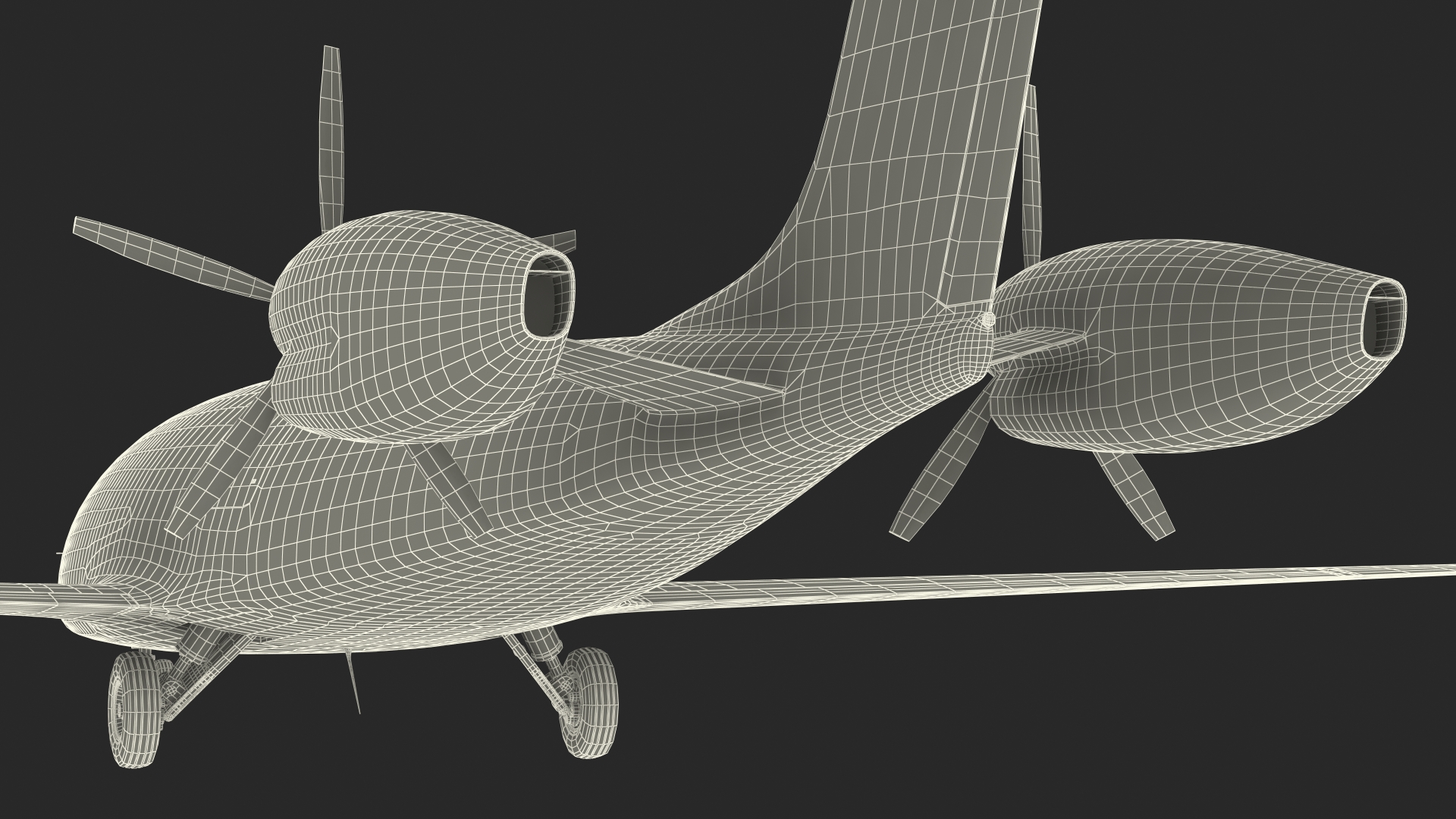 3D Electric Cargo Aircraft model