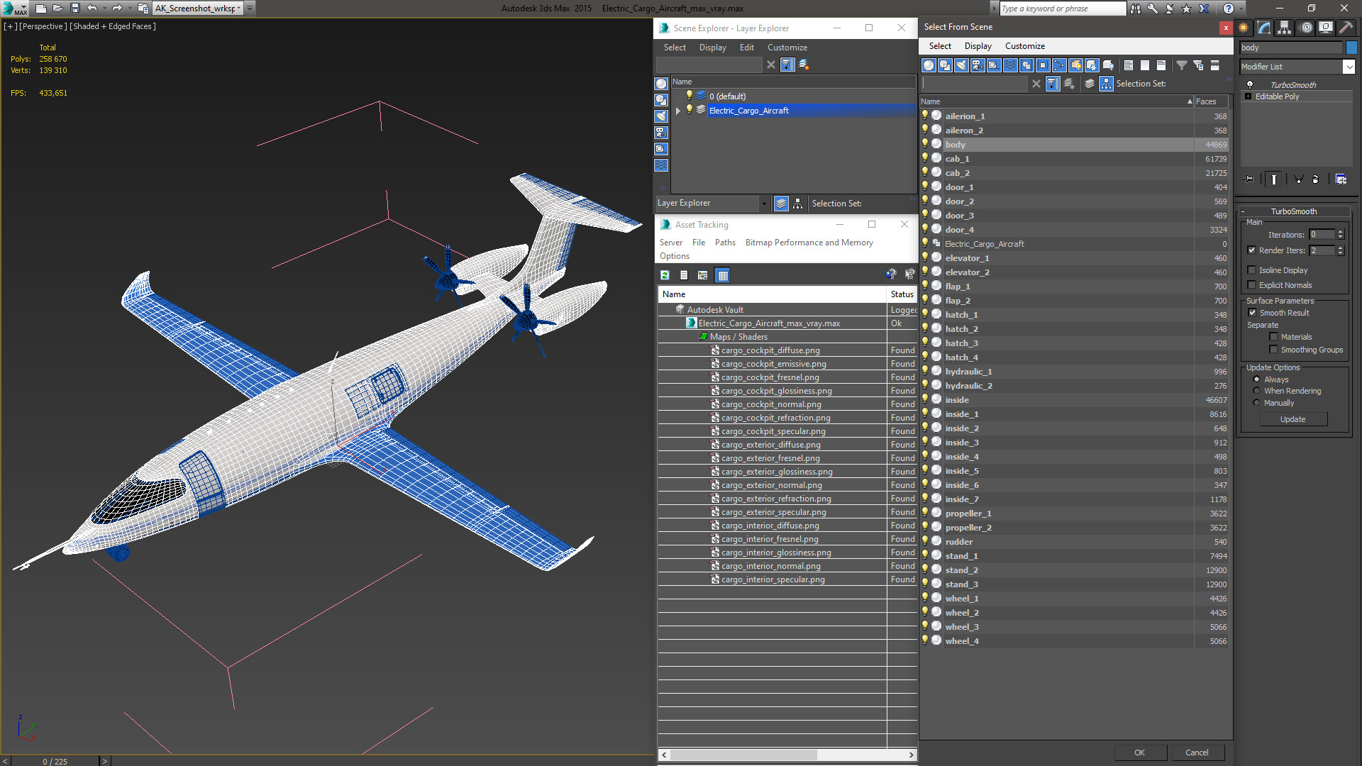 3D Electric Cargo Aircraft model