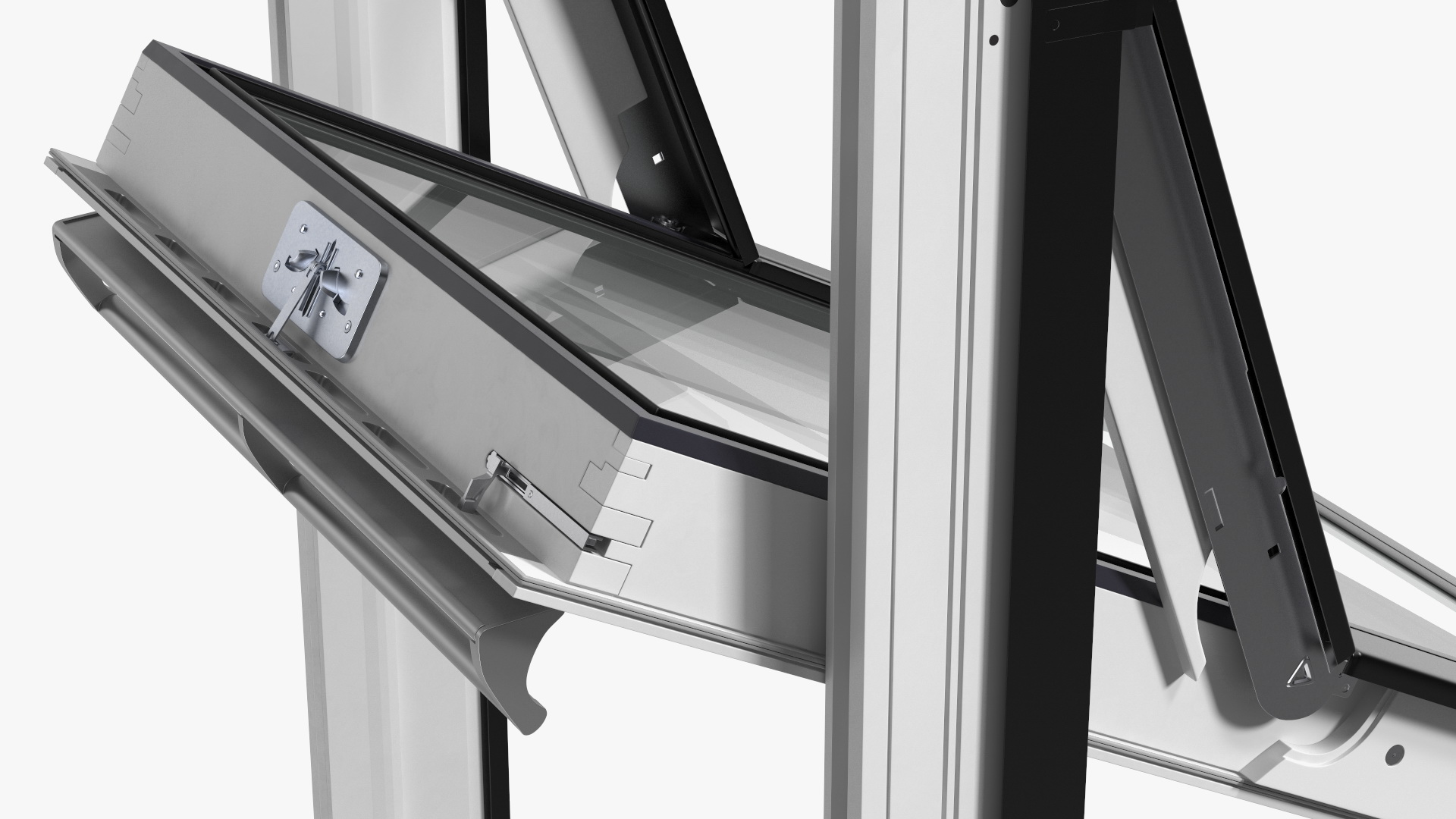 3D model Center Pivot Roof Window 78 x 118 Closed