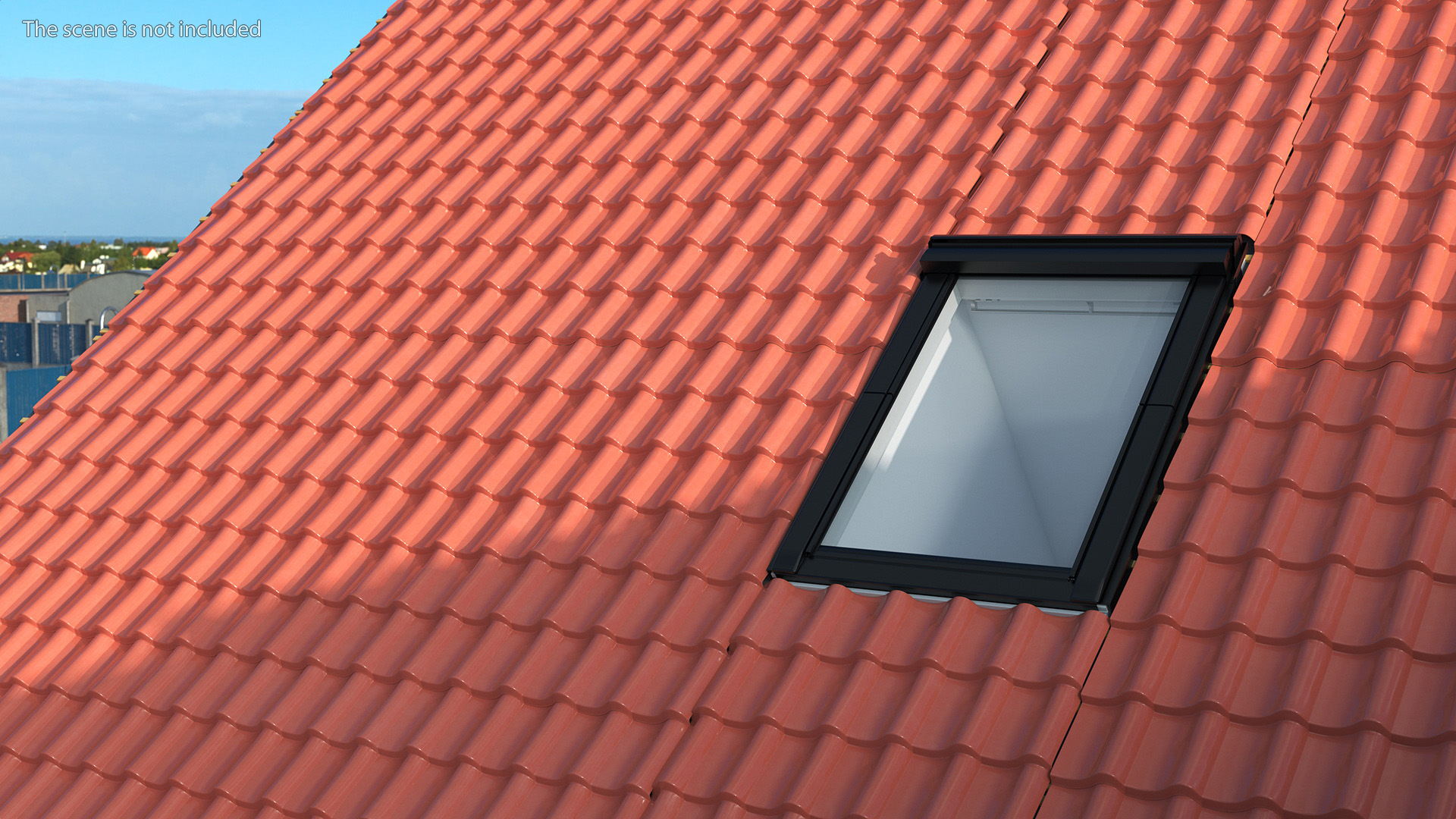 3D model Center Pivot Roof Window 78 x 118 Closed