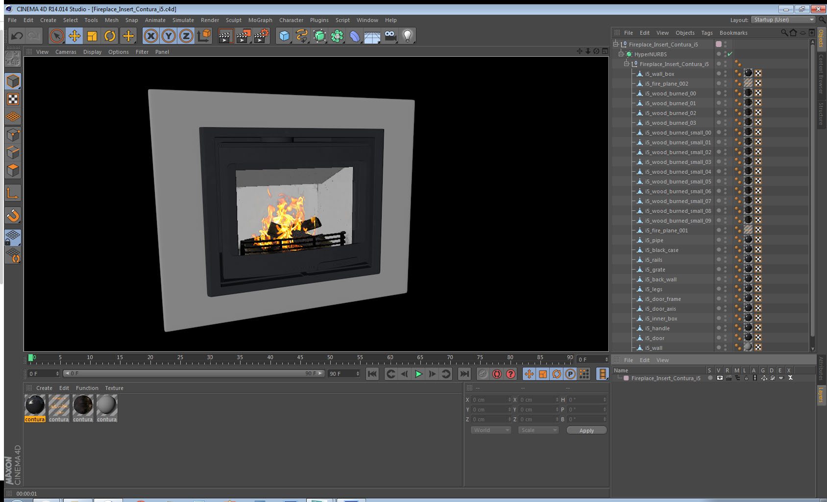 Fireplace Insert Contura i5 3D