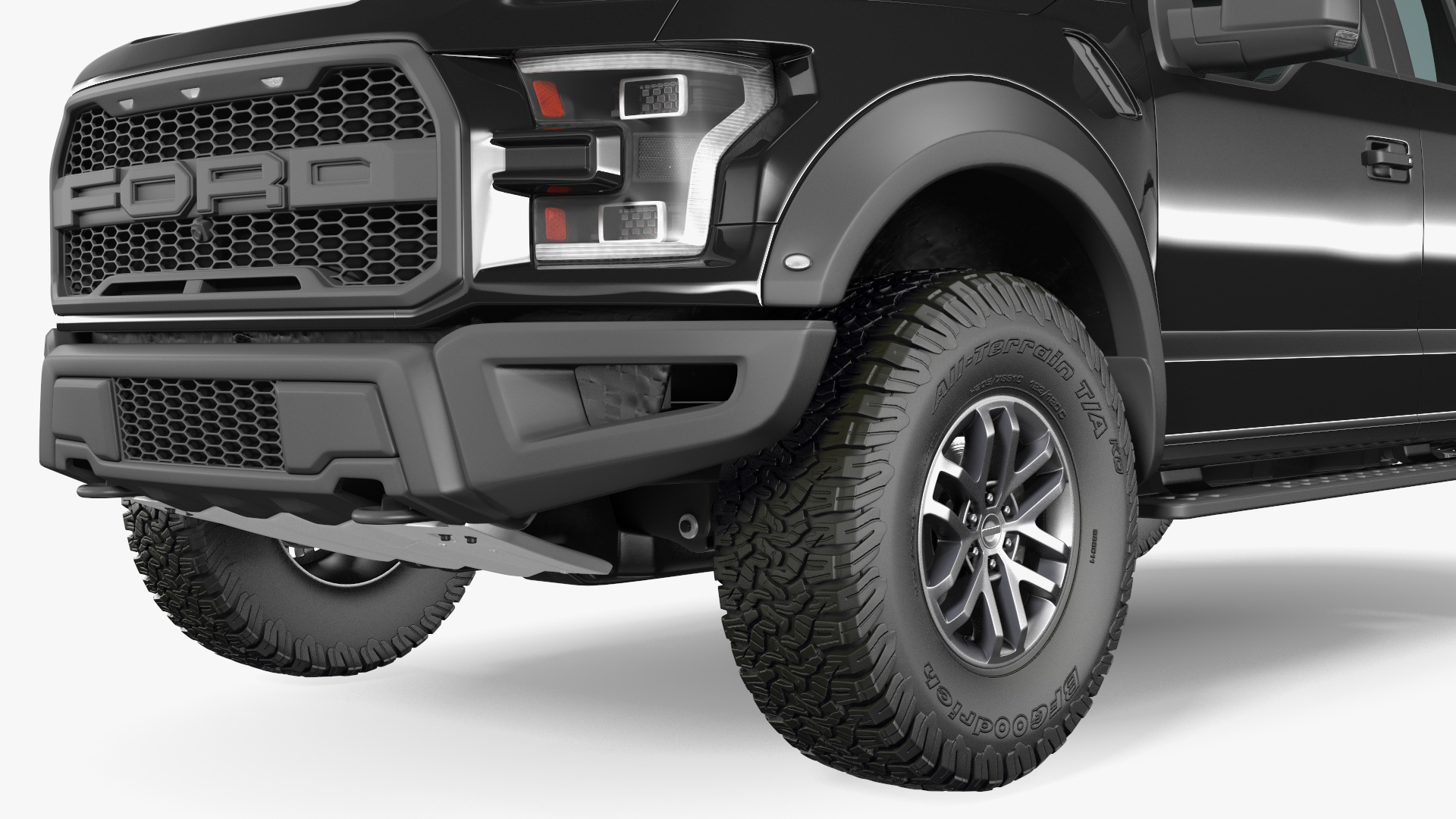 3D Black Ford F-150 Raptor 2017 model