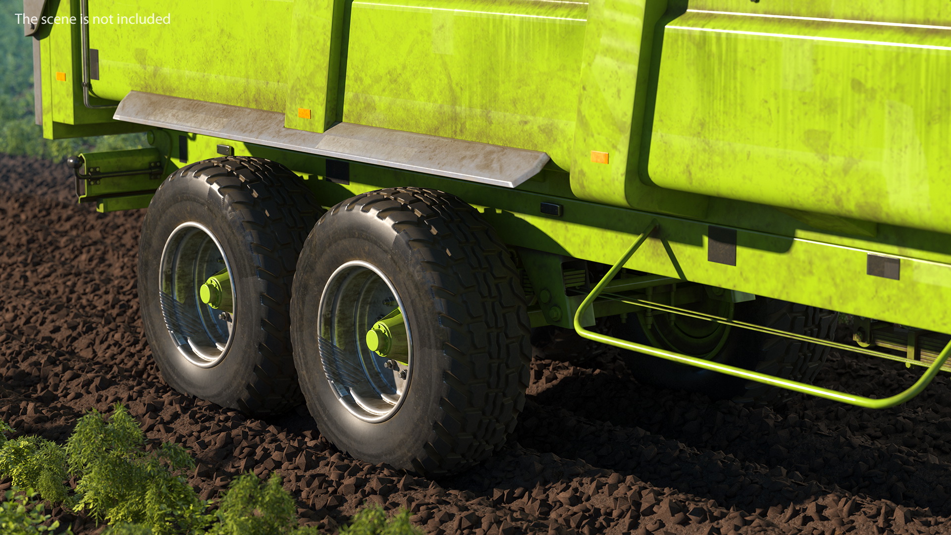 3D Agricultural Body Trailer Dirty