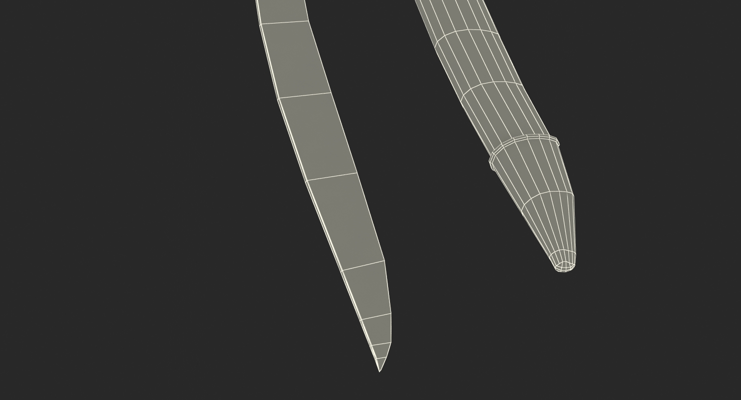 3D model Turkish Yatagan Sword Set
