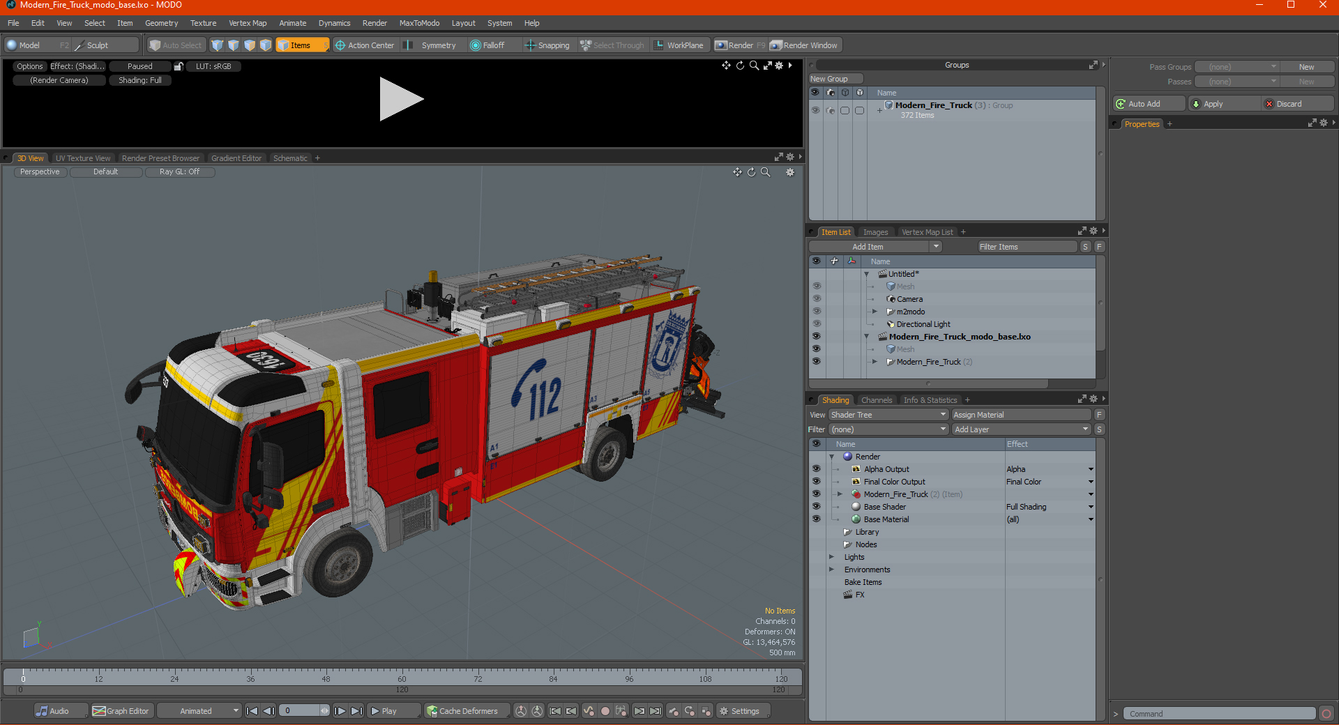 Modern Fire Truck 3D