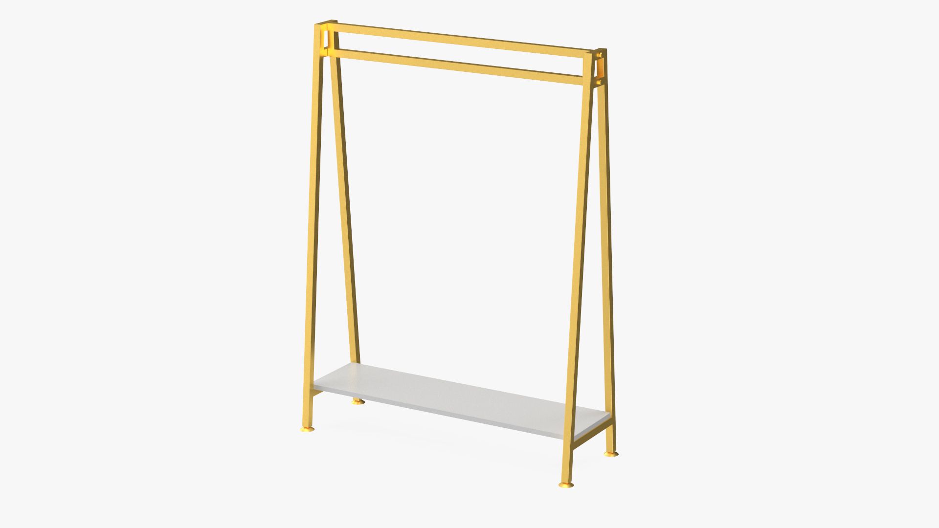 3D model Gold Cloth Coat Rack