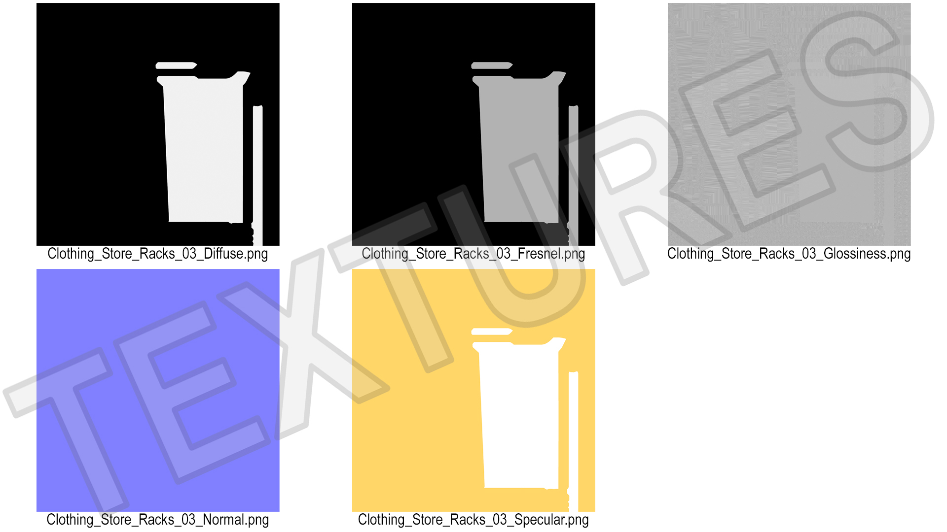 3D model Gold Cloth Coat Rack
