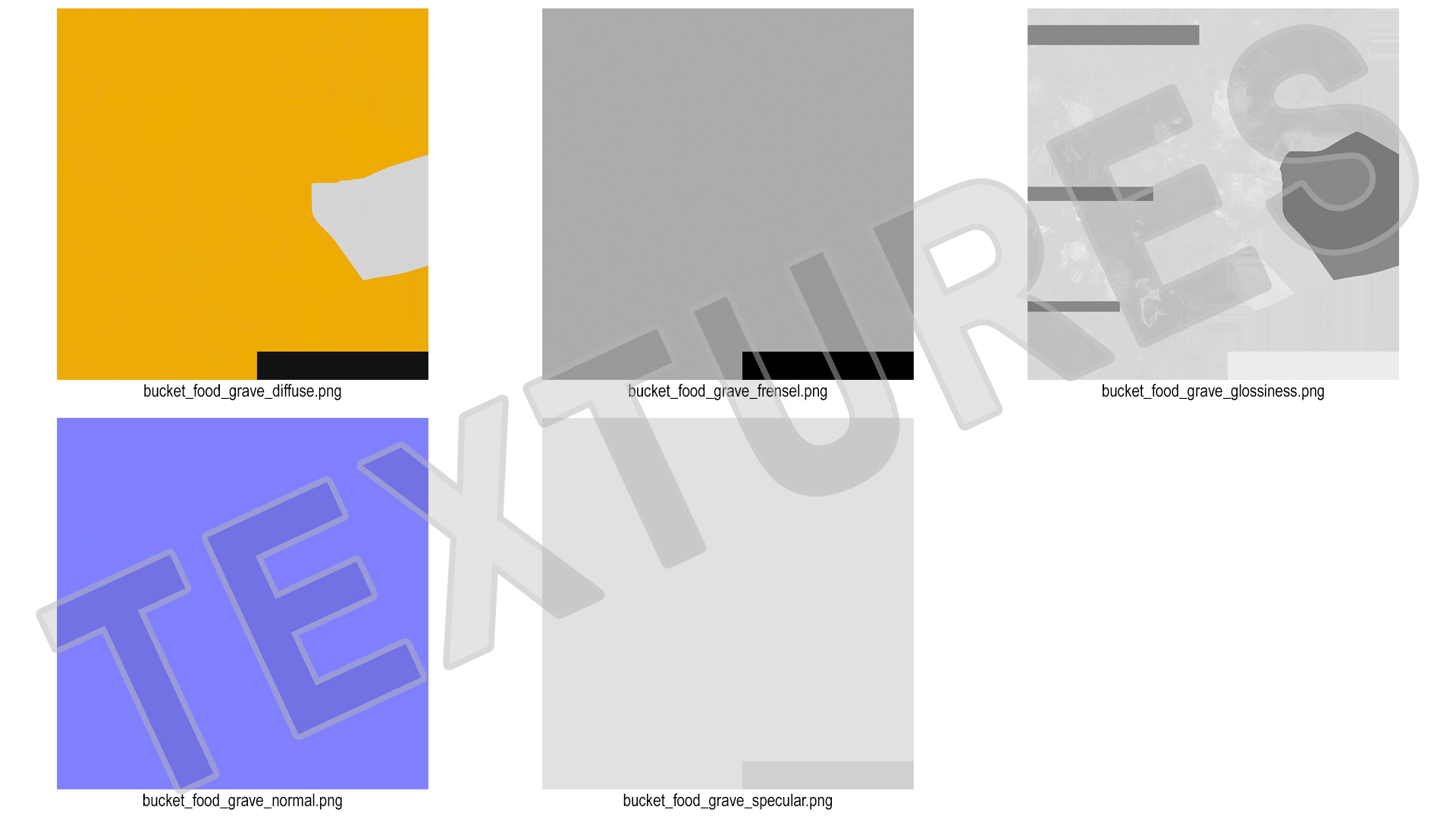 Plastic Buckets with Lid and Handle Set 3D model