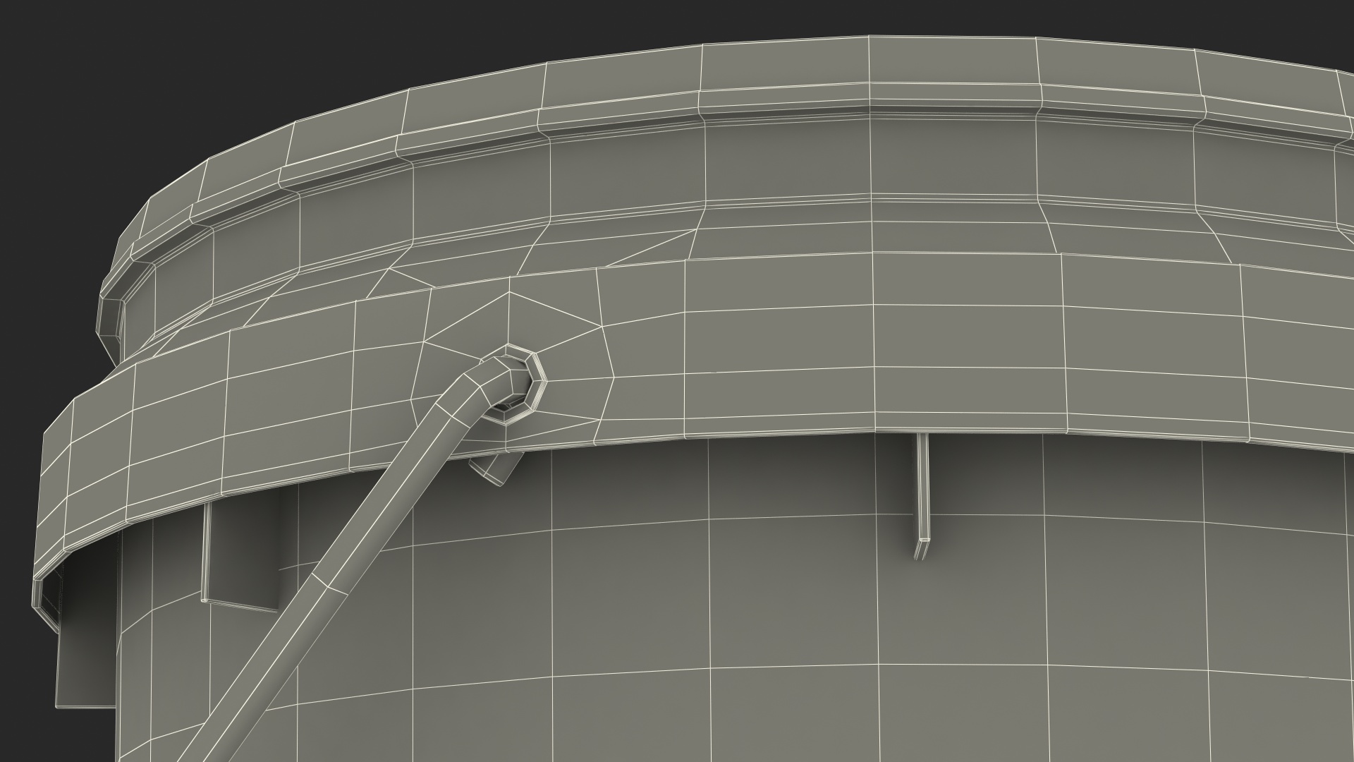 Plastic Buckets with Lid and Handle Set 3D model