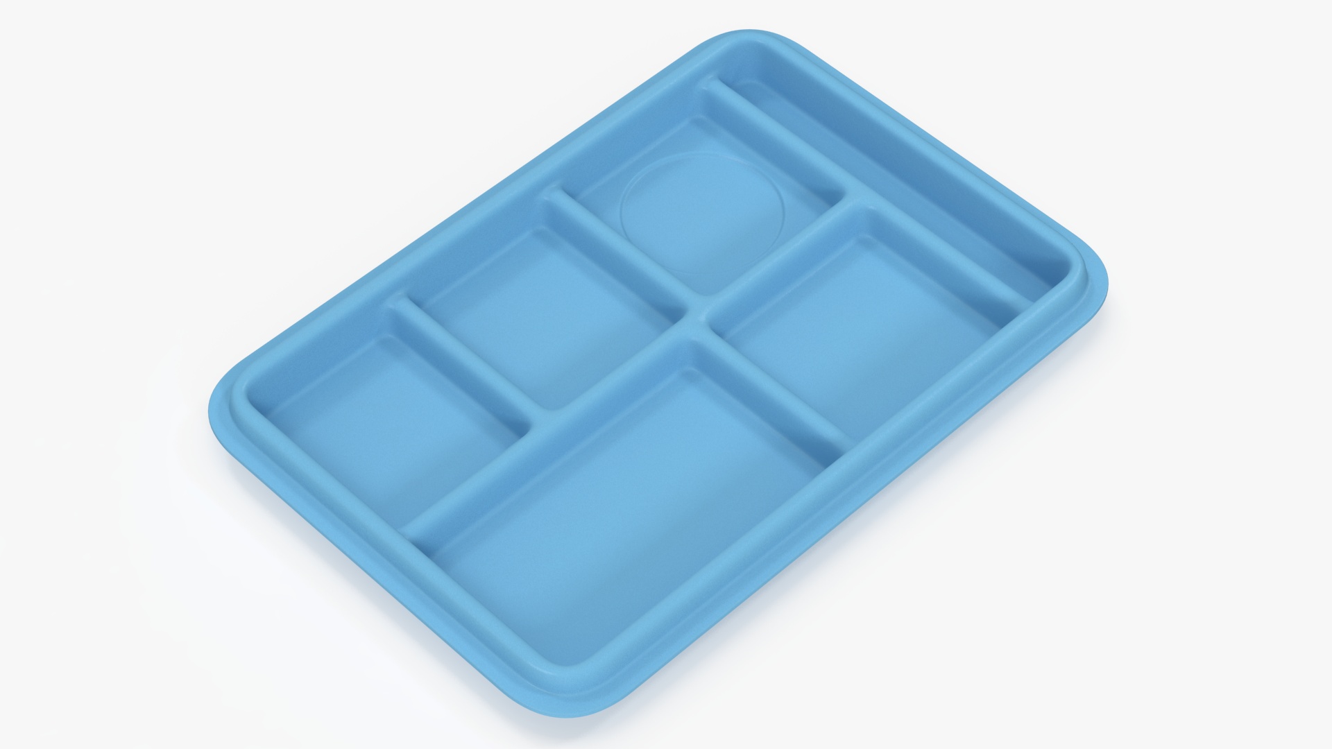 3D Compartment Meal Tray Blue