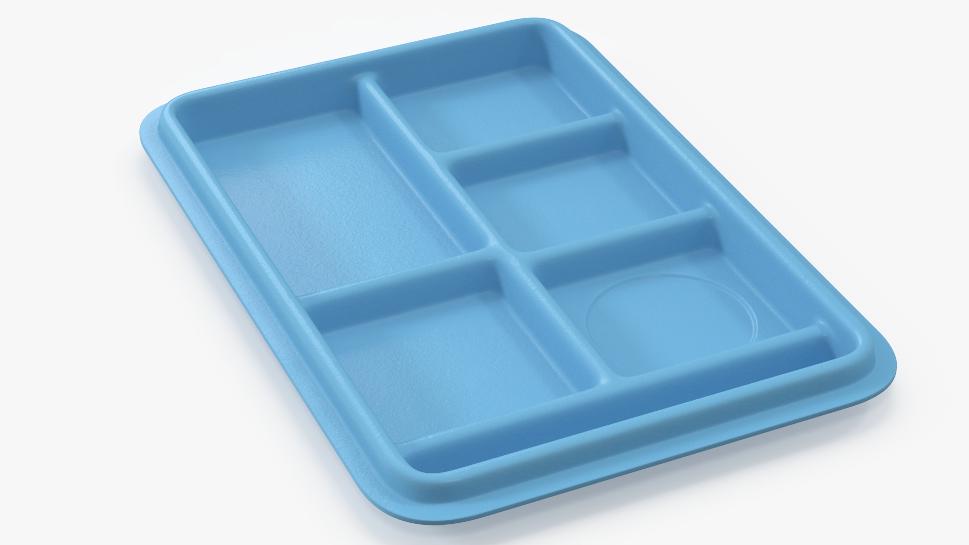 3D Compartment Meal Tray Blue