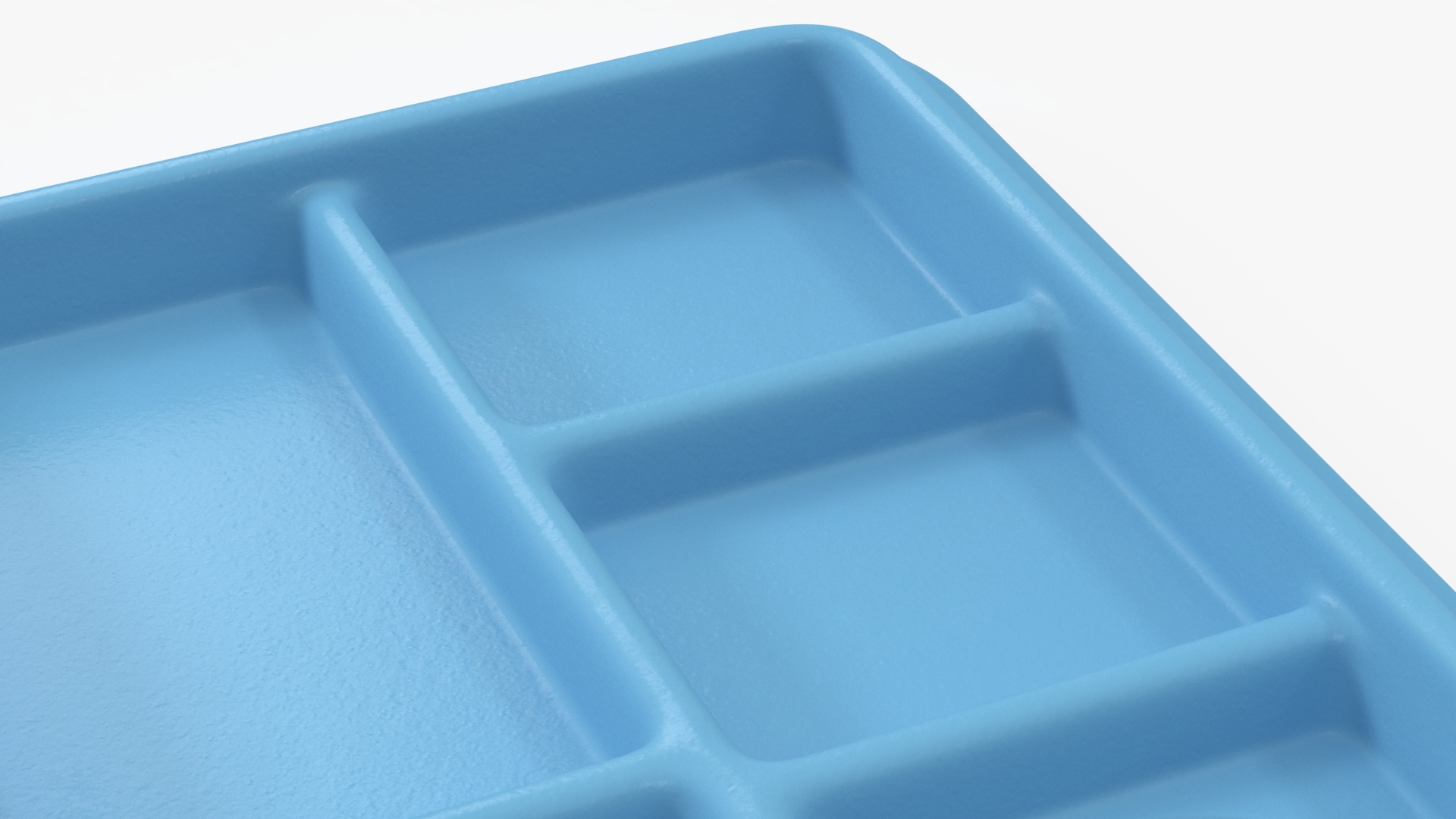 3D Compartment Meal Tray Blue