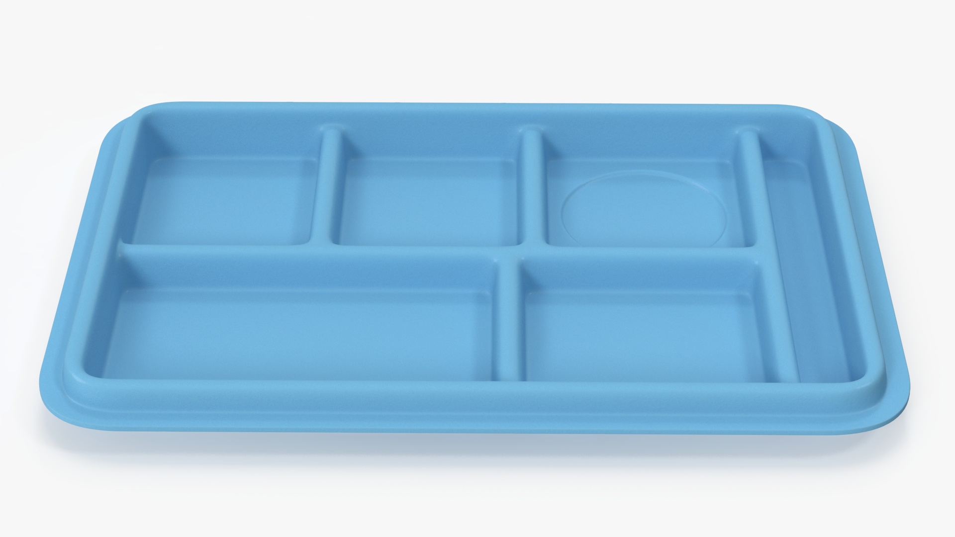 3D Compartment Meal Tray Blue
