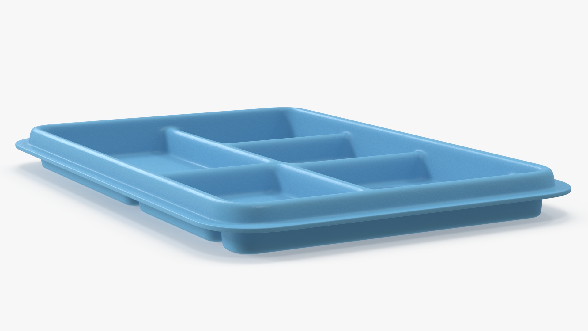 3D Compartment Meal Tray Blue