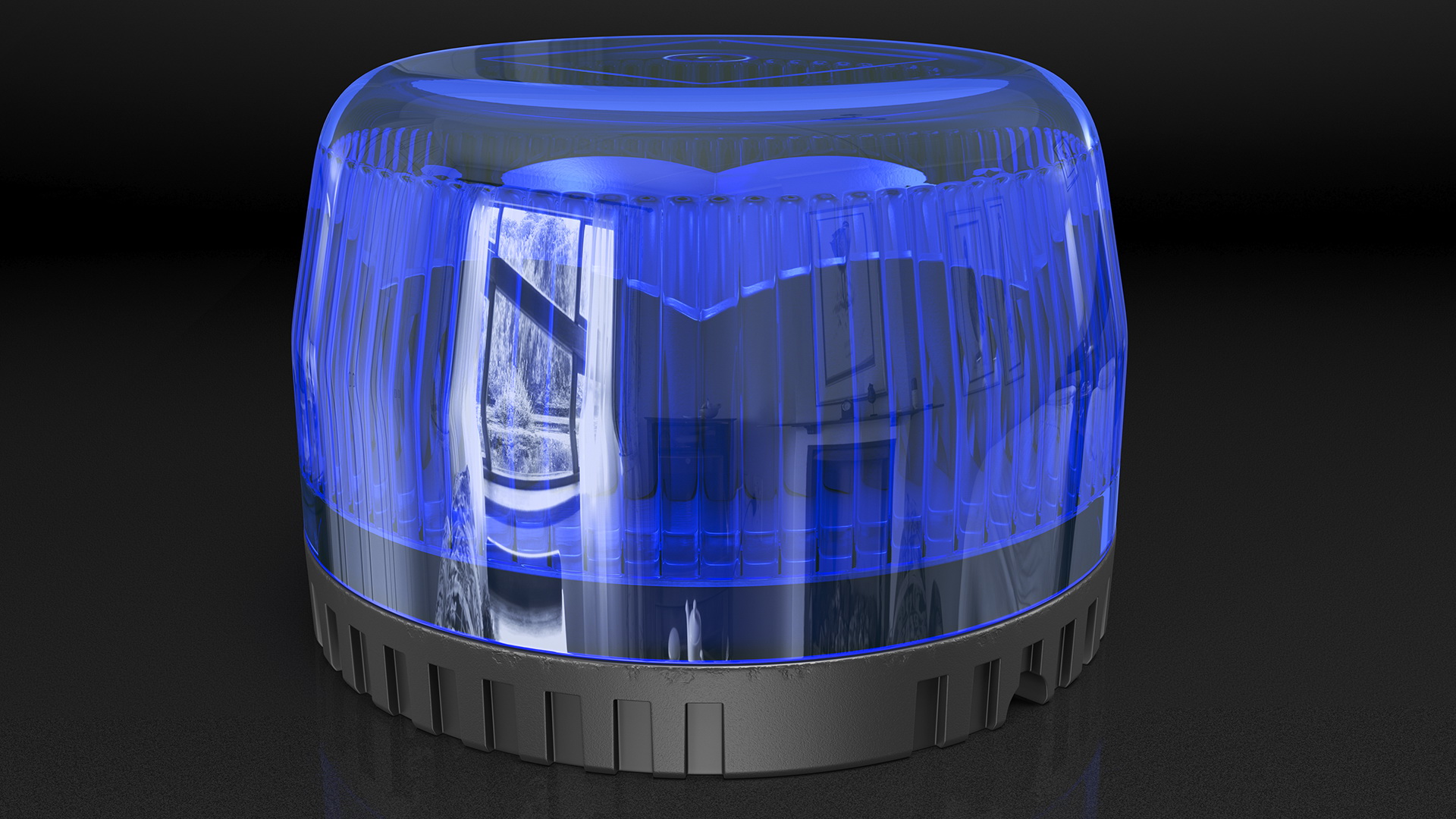 3D model Blue Emergency Flashing Beacon