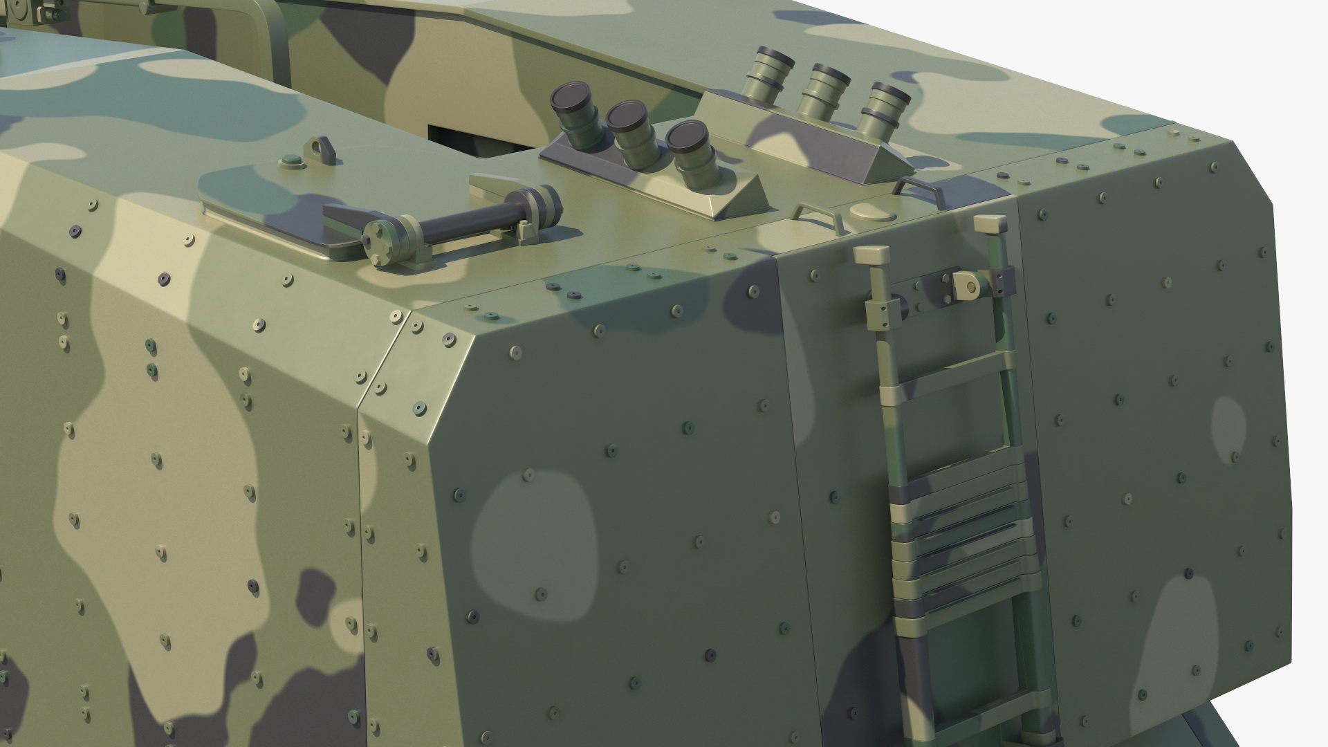 3D model Armored Self Propelled Artillery Unit 155mm Rigged
