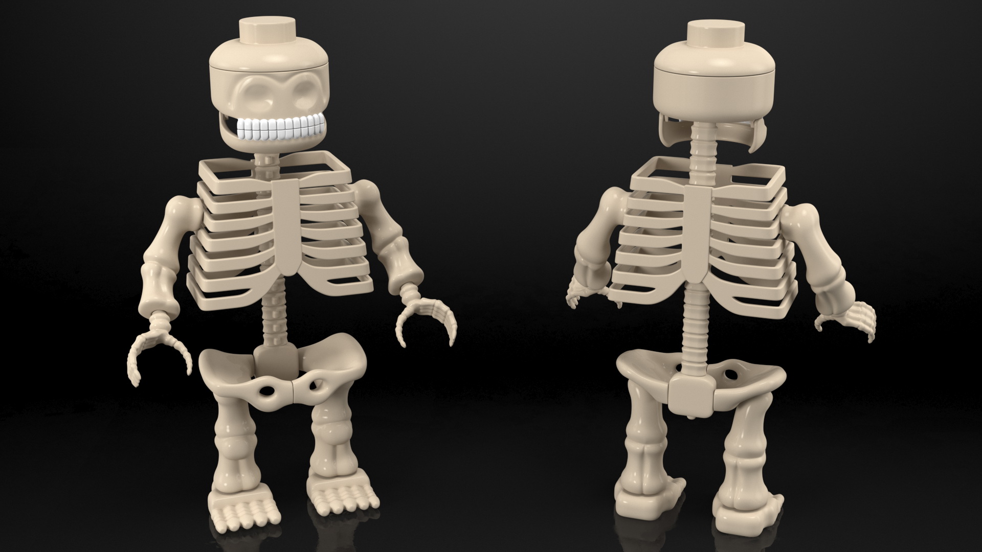 3D Anatomical LEGO Man Skeleton model