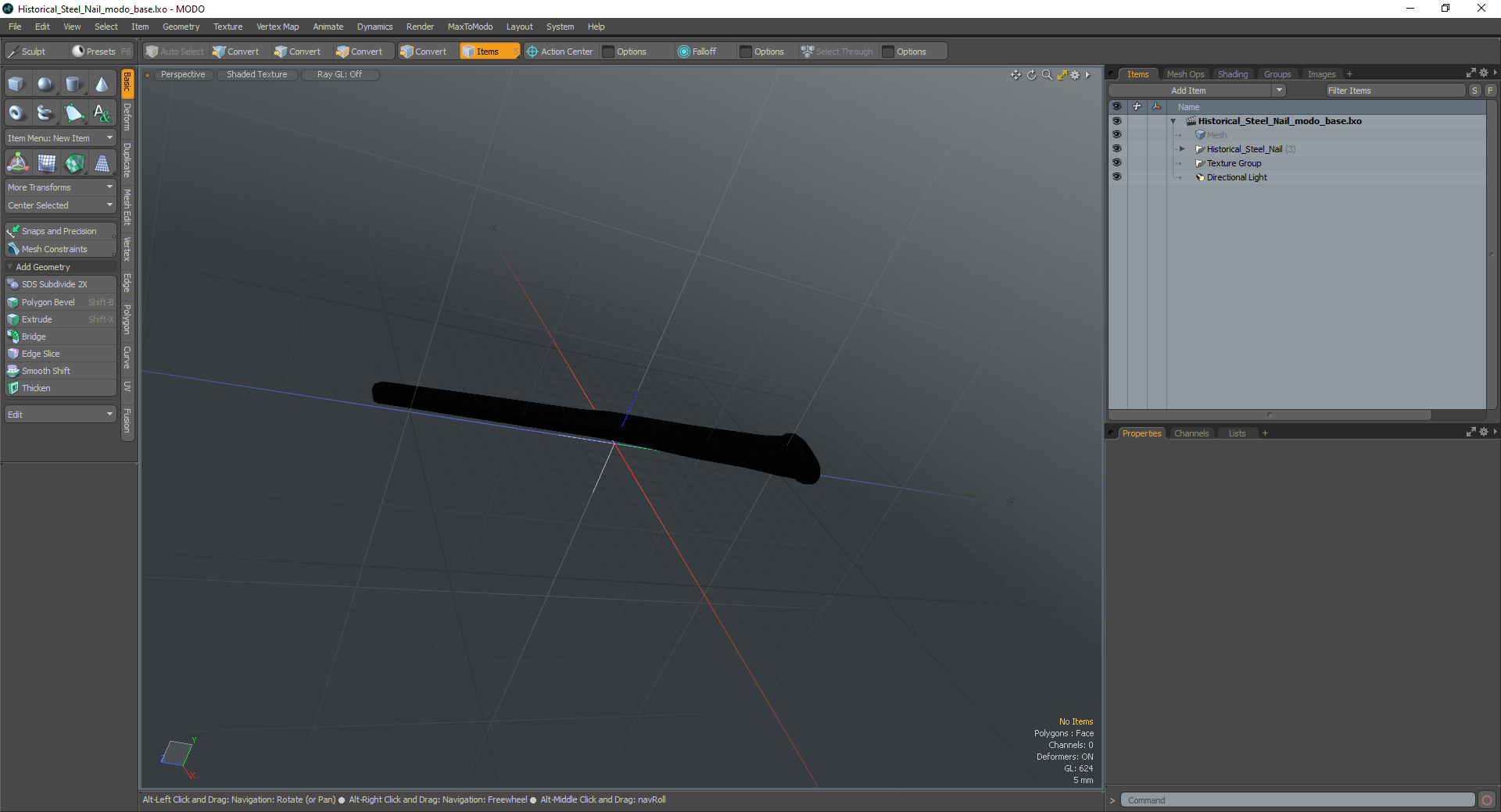 3D Historical Steel Nail
