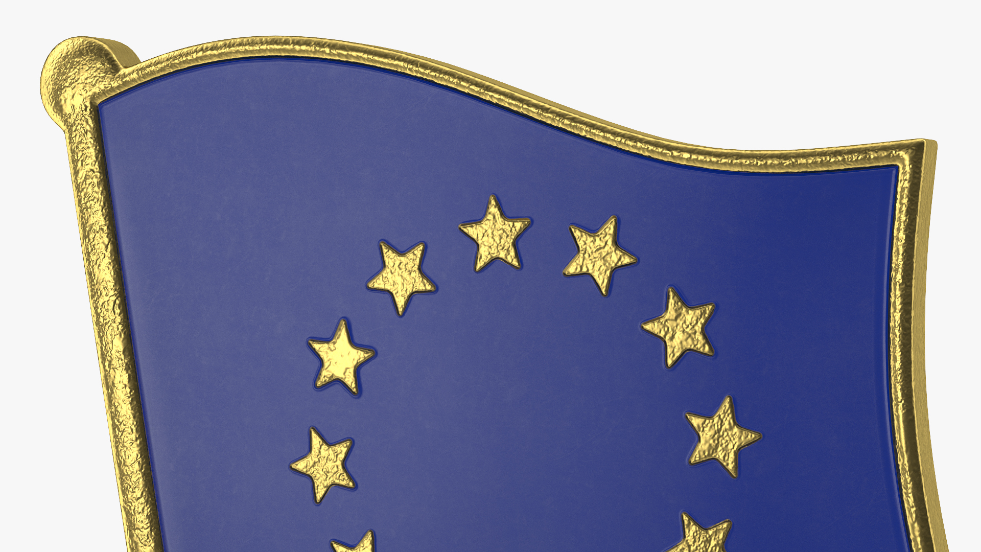 European Union Flag Lapel Pin 3D model