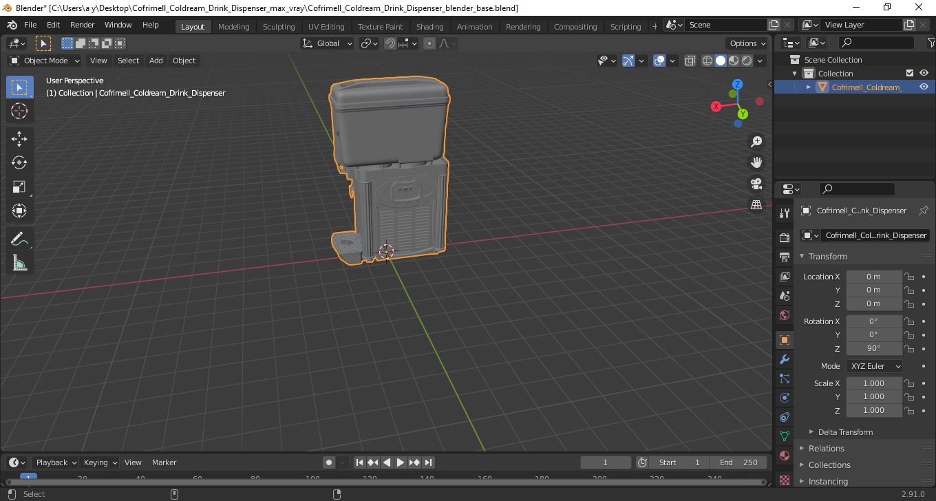 Cofrimell Coldream Drink Dispenser 3D model