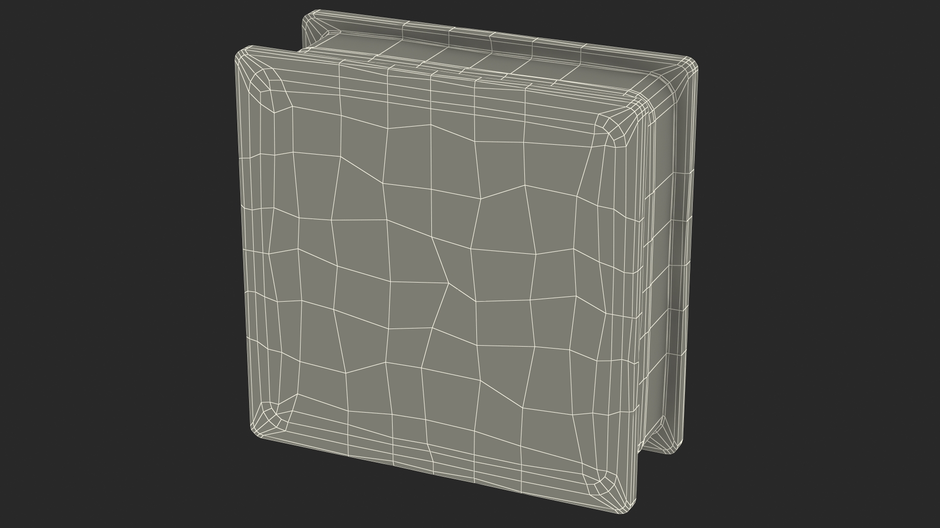 3D model Clear Bubbles Glass Block