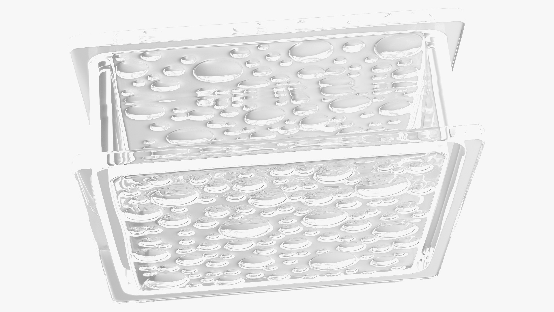 3D model Clear Bubbles Glass Block