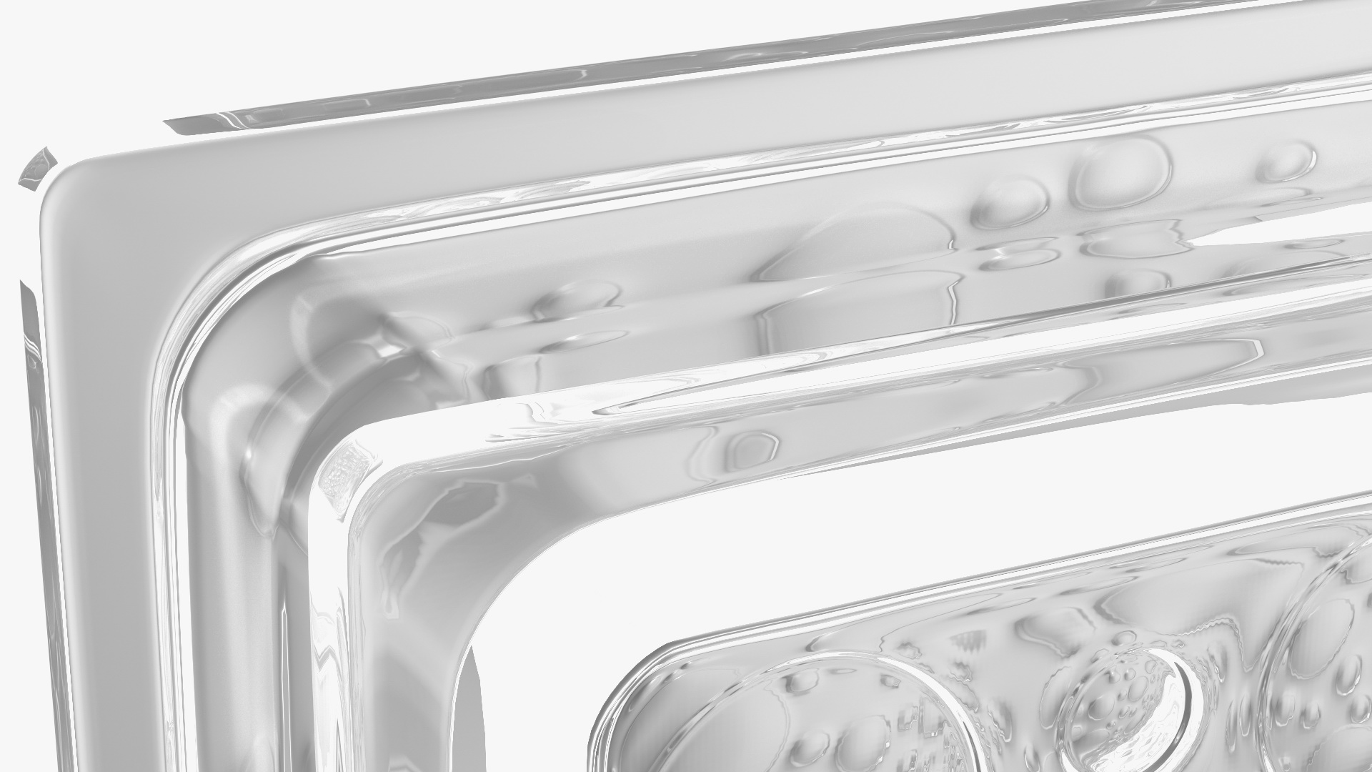 3D model Clear Bubbles Glass Block