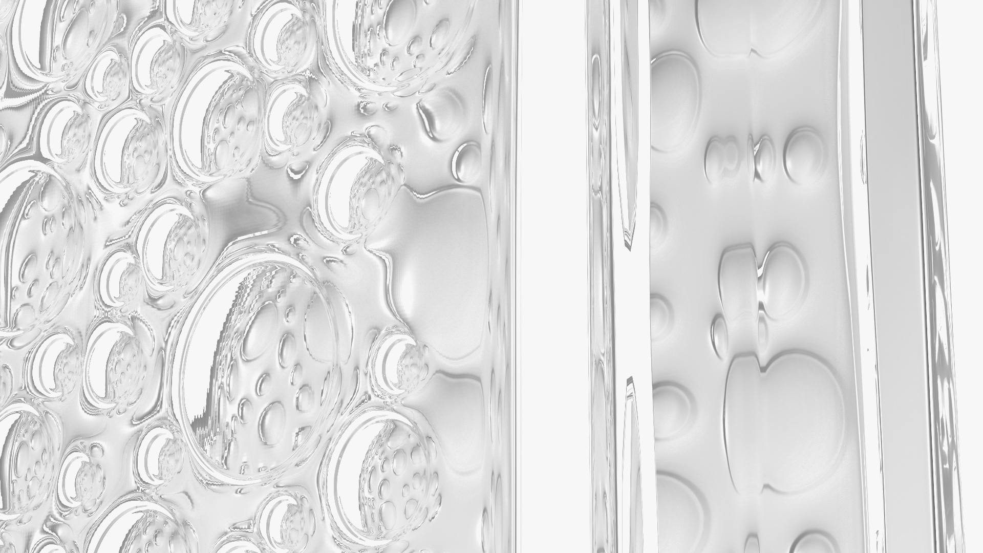 3D model Clear Bubbles Glass Block