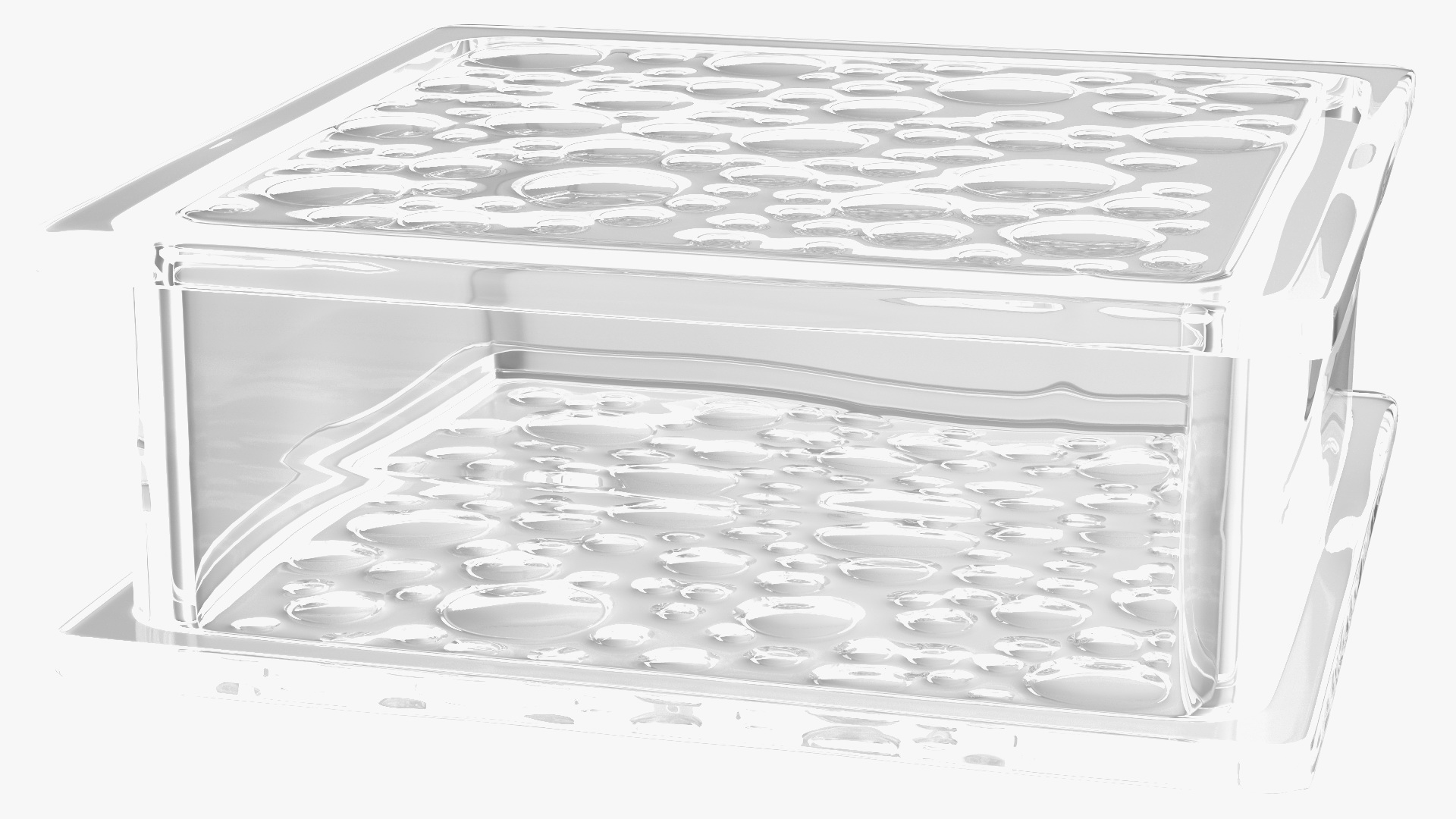 3D model Clear Bubbles Glass Block