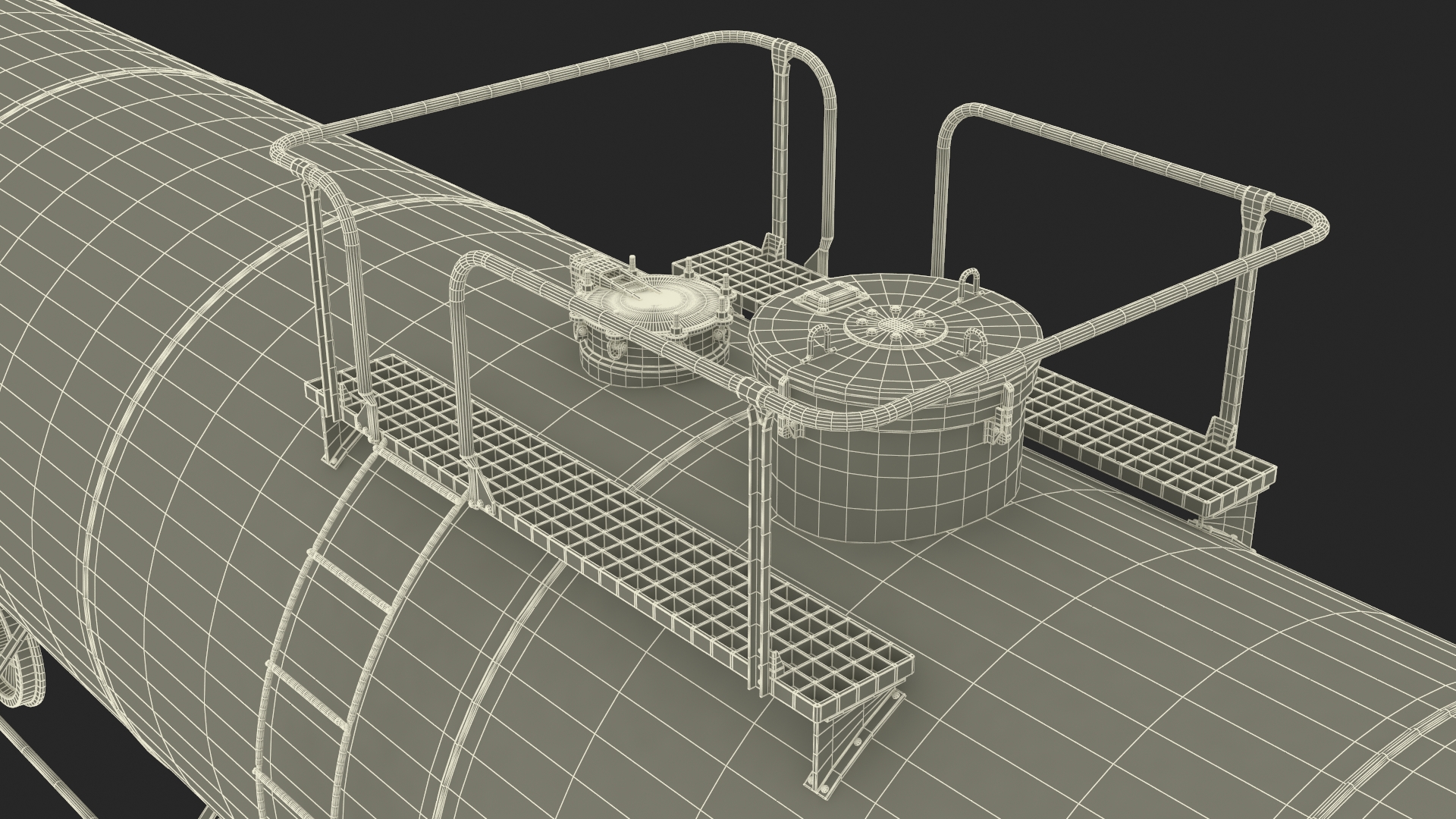 Steam Engine with Tank Cars 3D