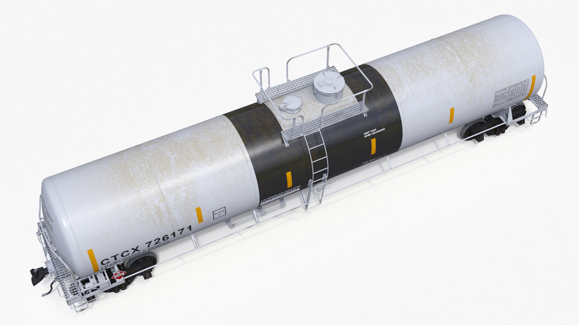 Steam Engine with Tank Cars 3D