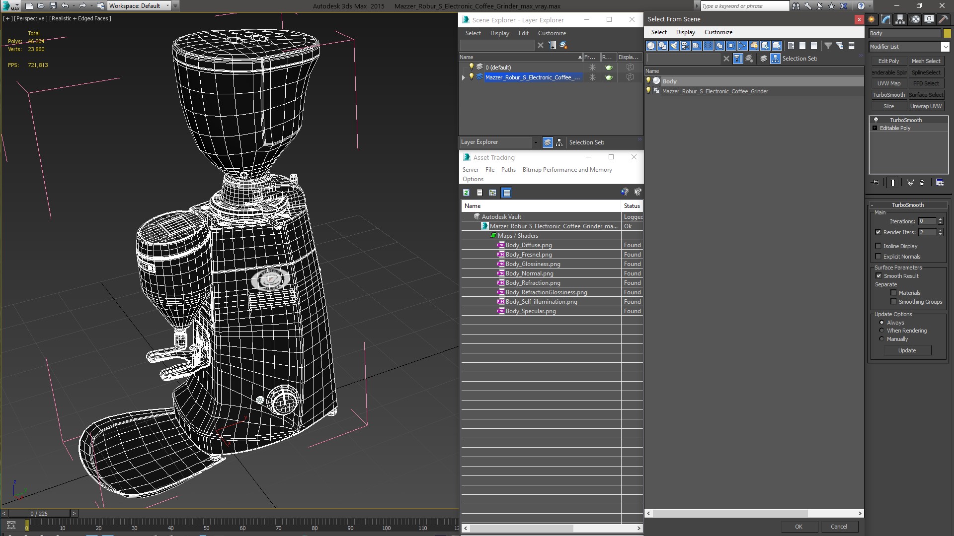 3D model Mazzer Robur S Electronic Coffee Grinder