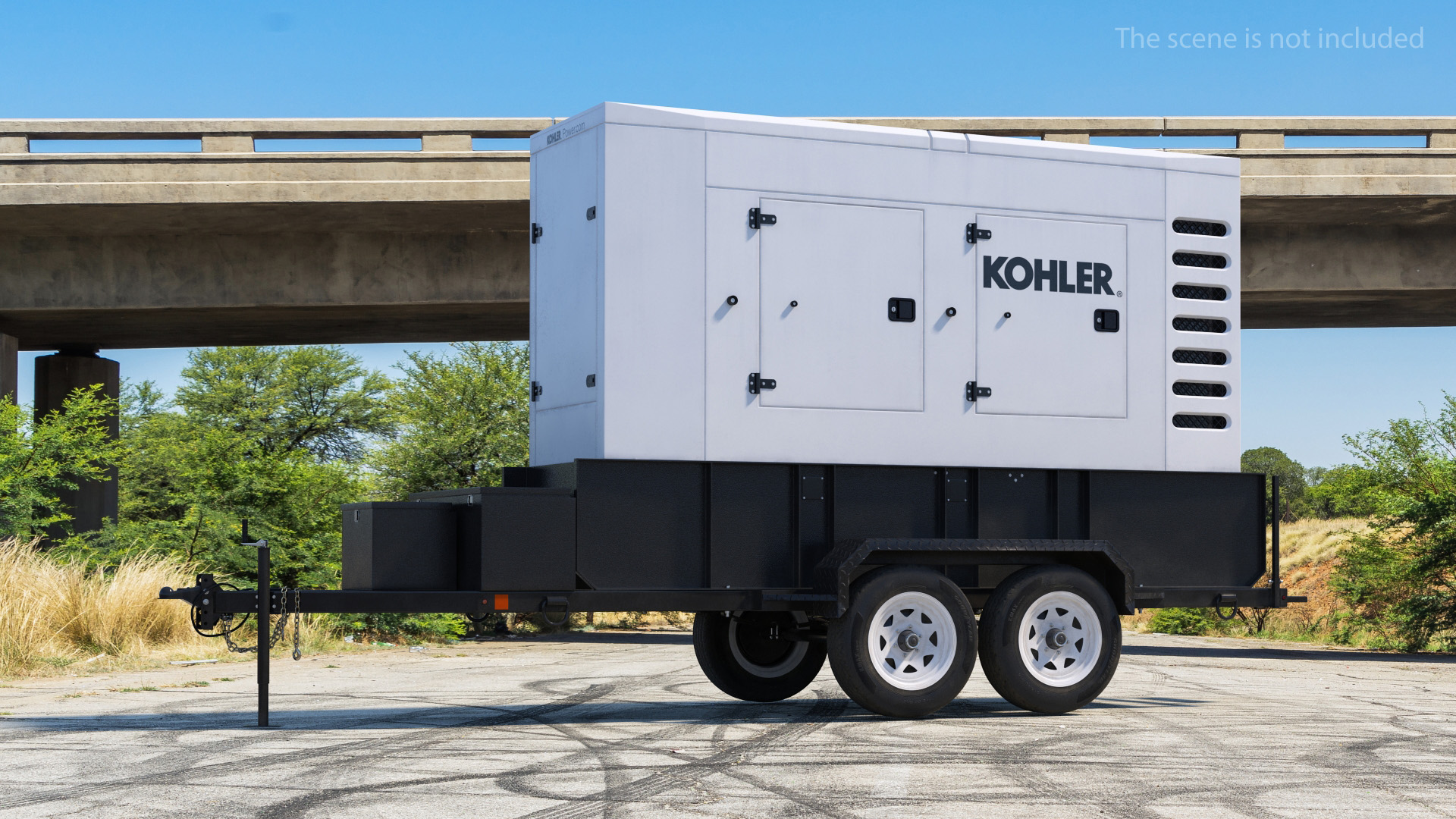 Kohler Big Mobile Generator Rigged 3D model