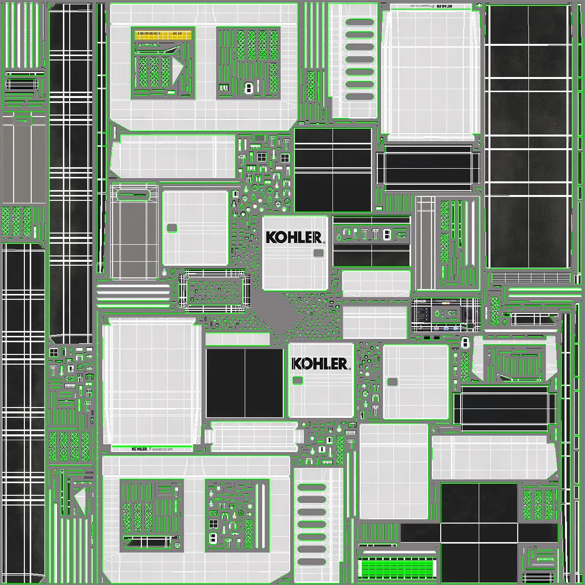 Kohler Big Mobile Generator Rigged 3D model