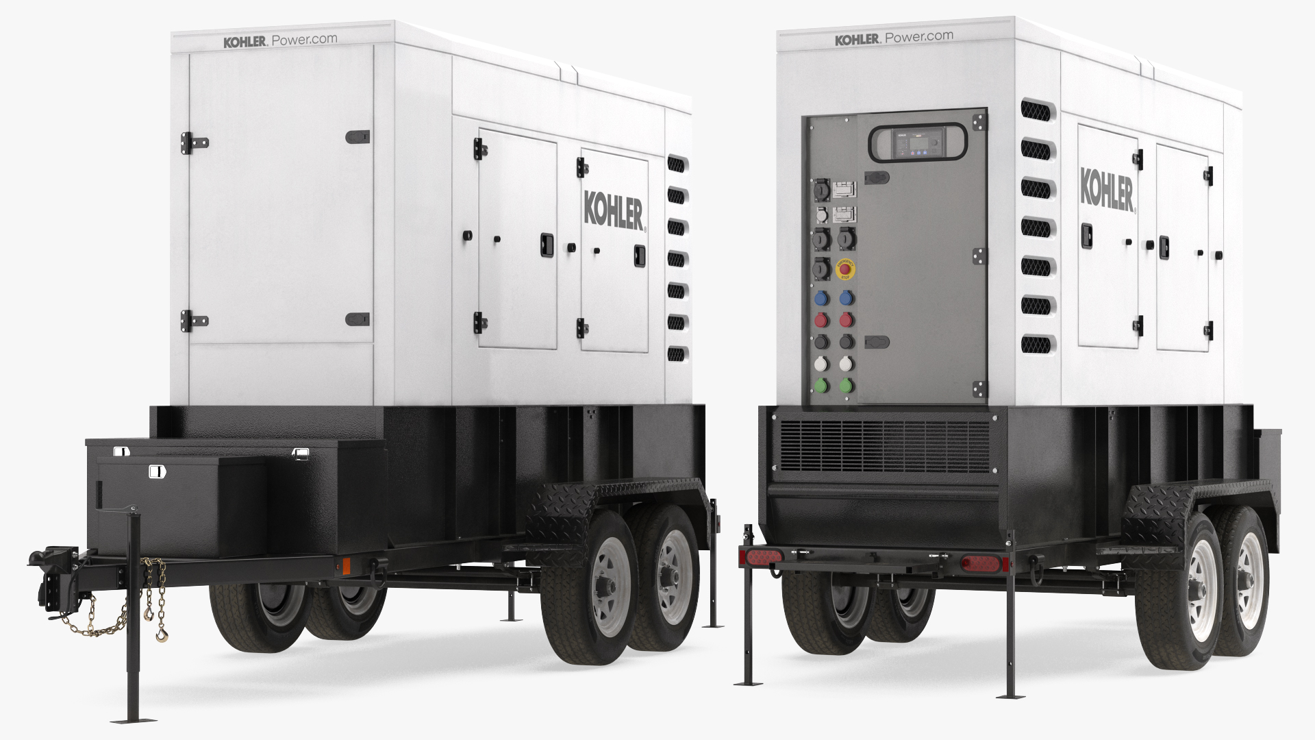 Kohler Big Mobile Generator Rigged 3D model
