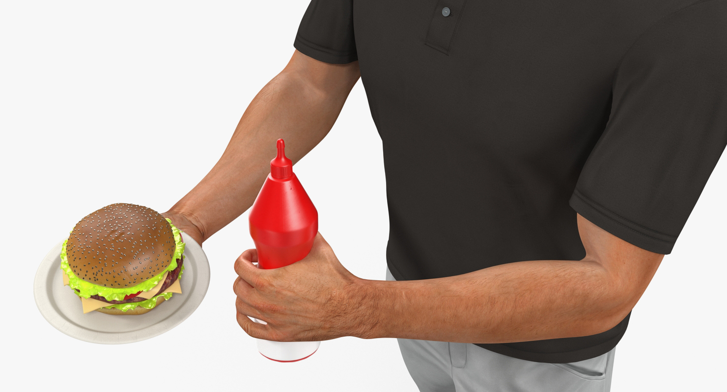 3D Hot Dog Cart with Vendor Rigged