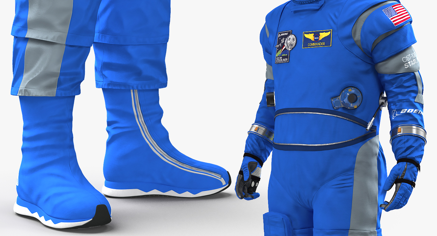 3D model Boeing Spacesuit Astronaut Standing Pose