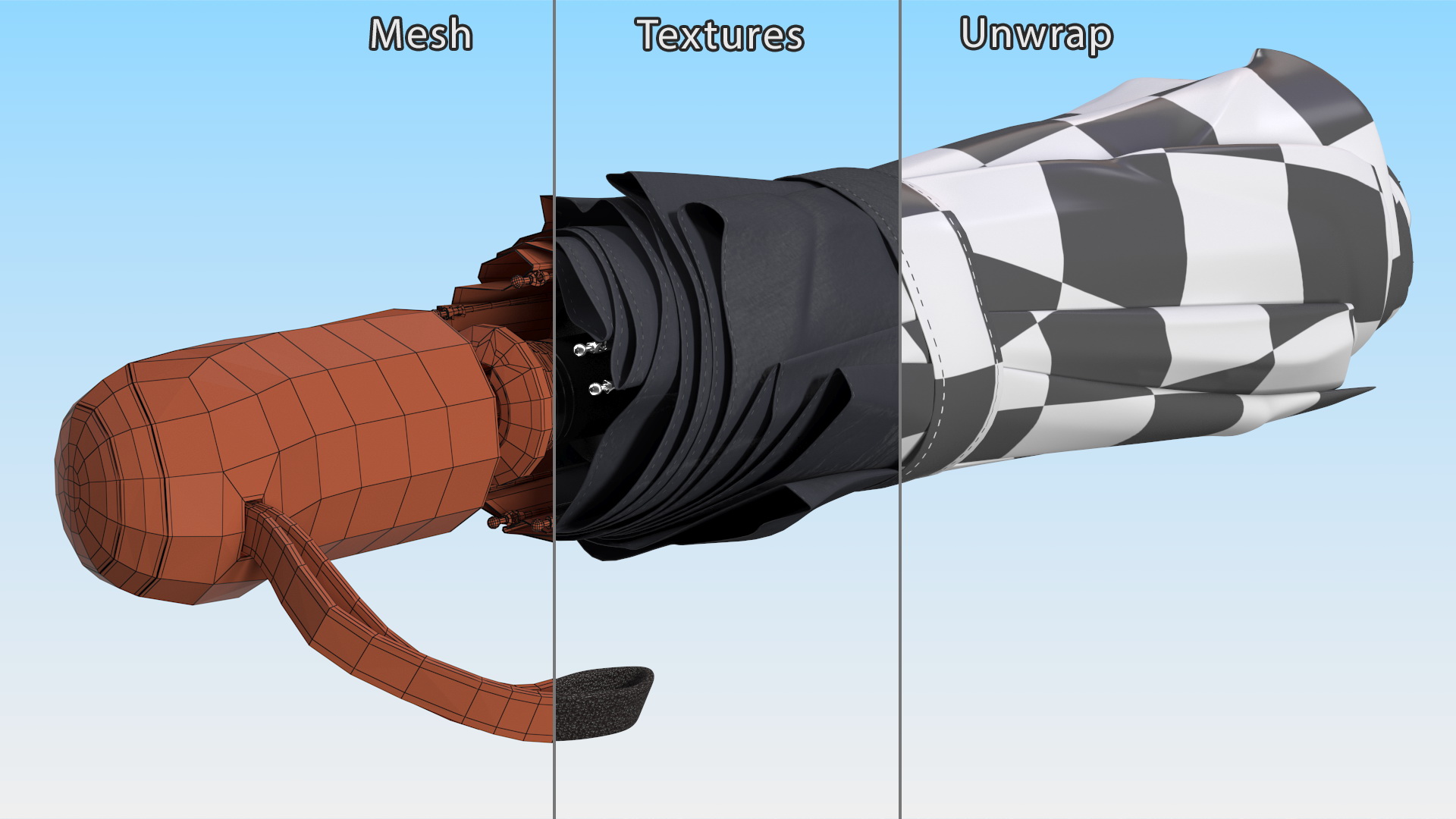 3D Compact Folded Umbrella model
