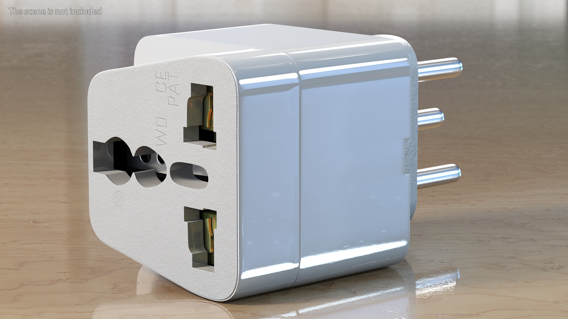 3D model Type J Universal Plug Adapter White