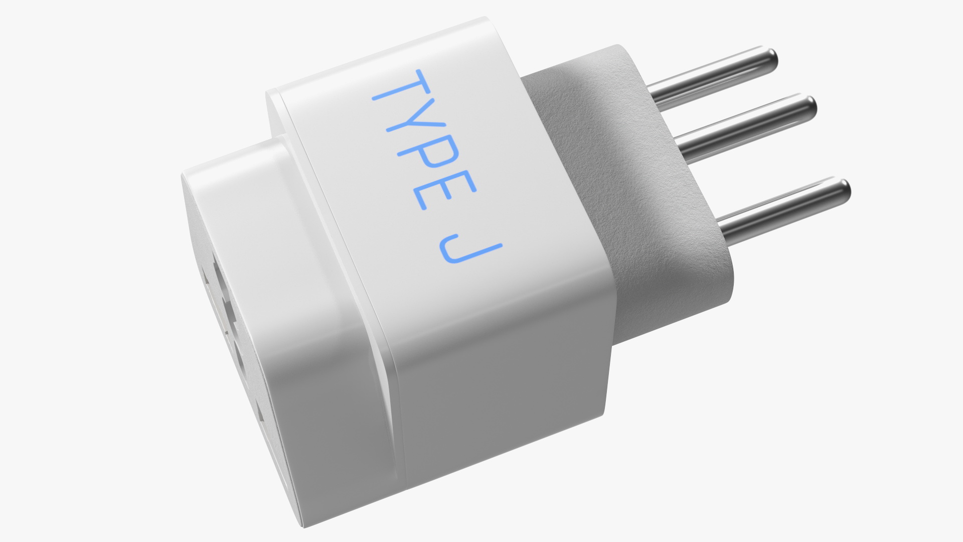 3D model Type J Universal Plug Adapter White