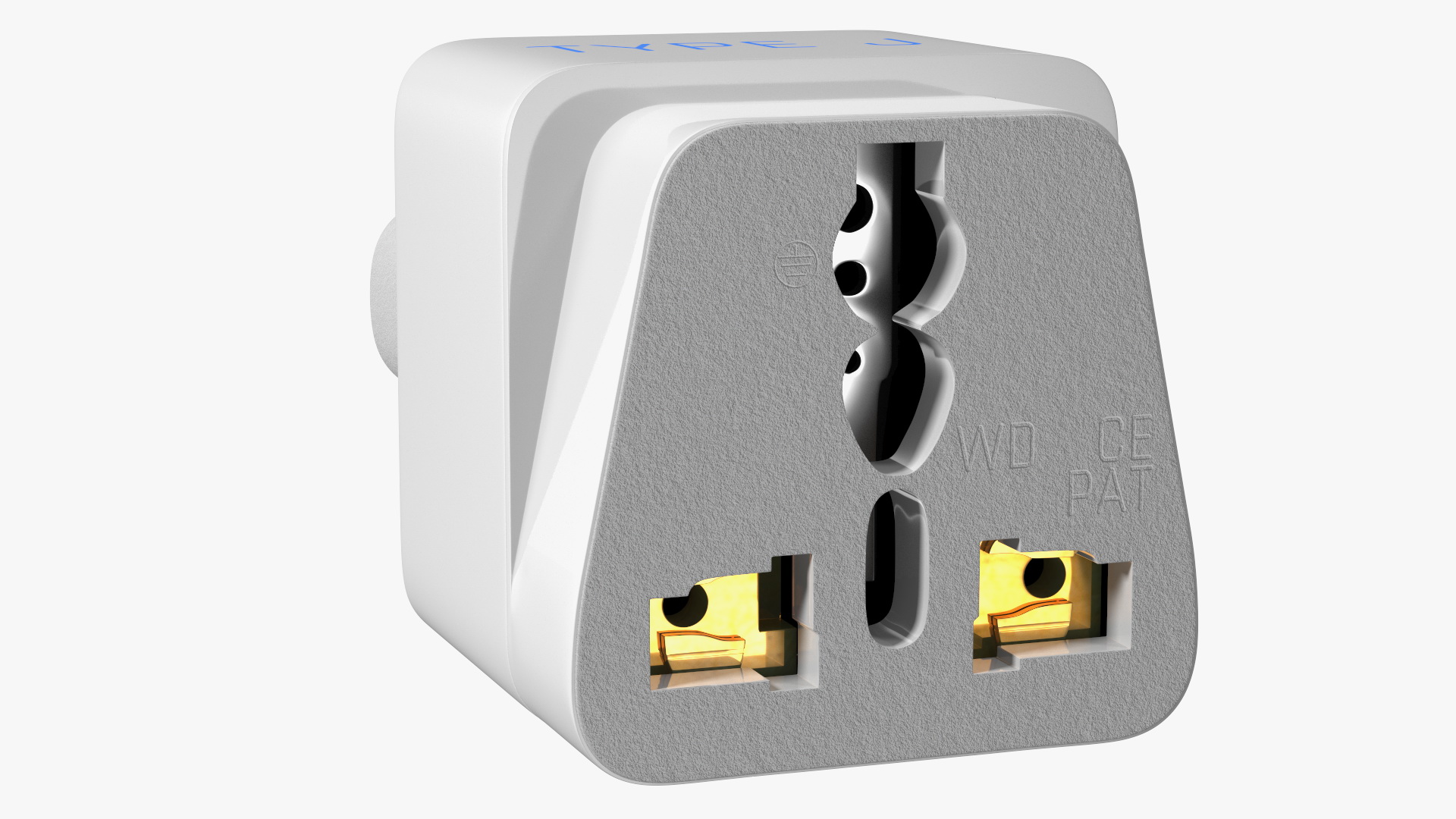 3D model Type J Universal Plug Adapter White