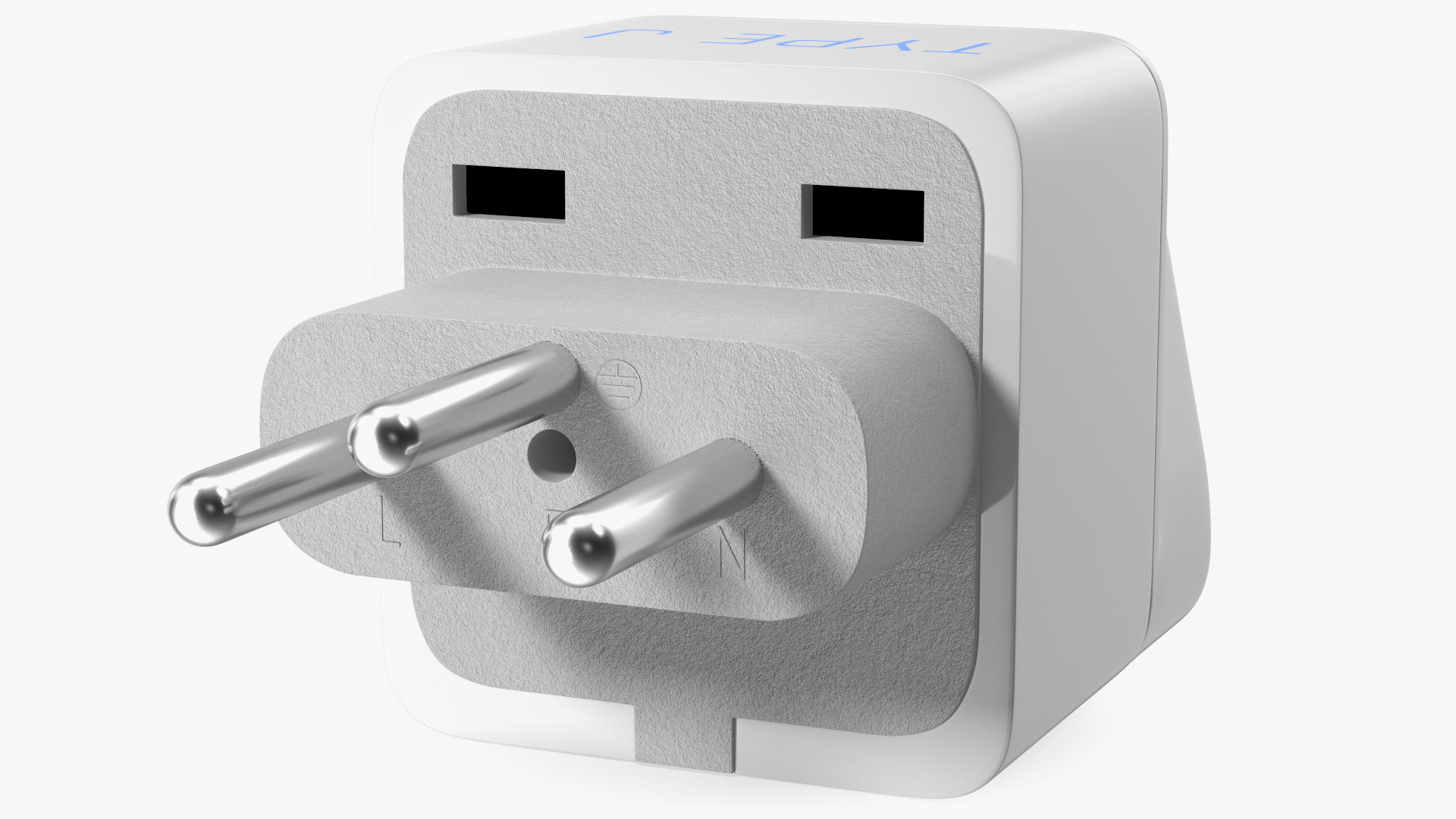 3D model Type J Universal Plug Adapter White