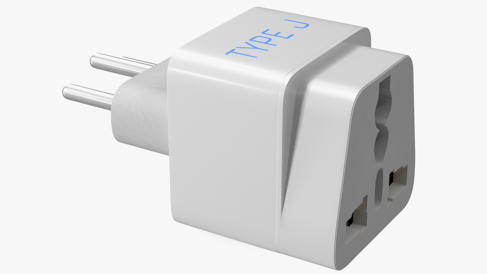 3D model Type J Universal Plug Adapter White