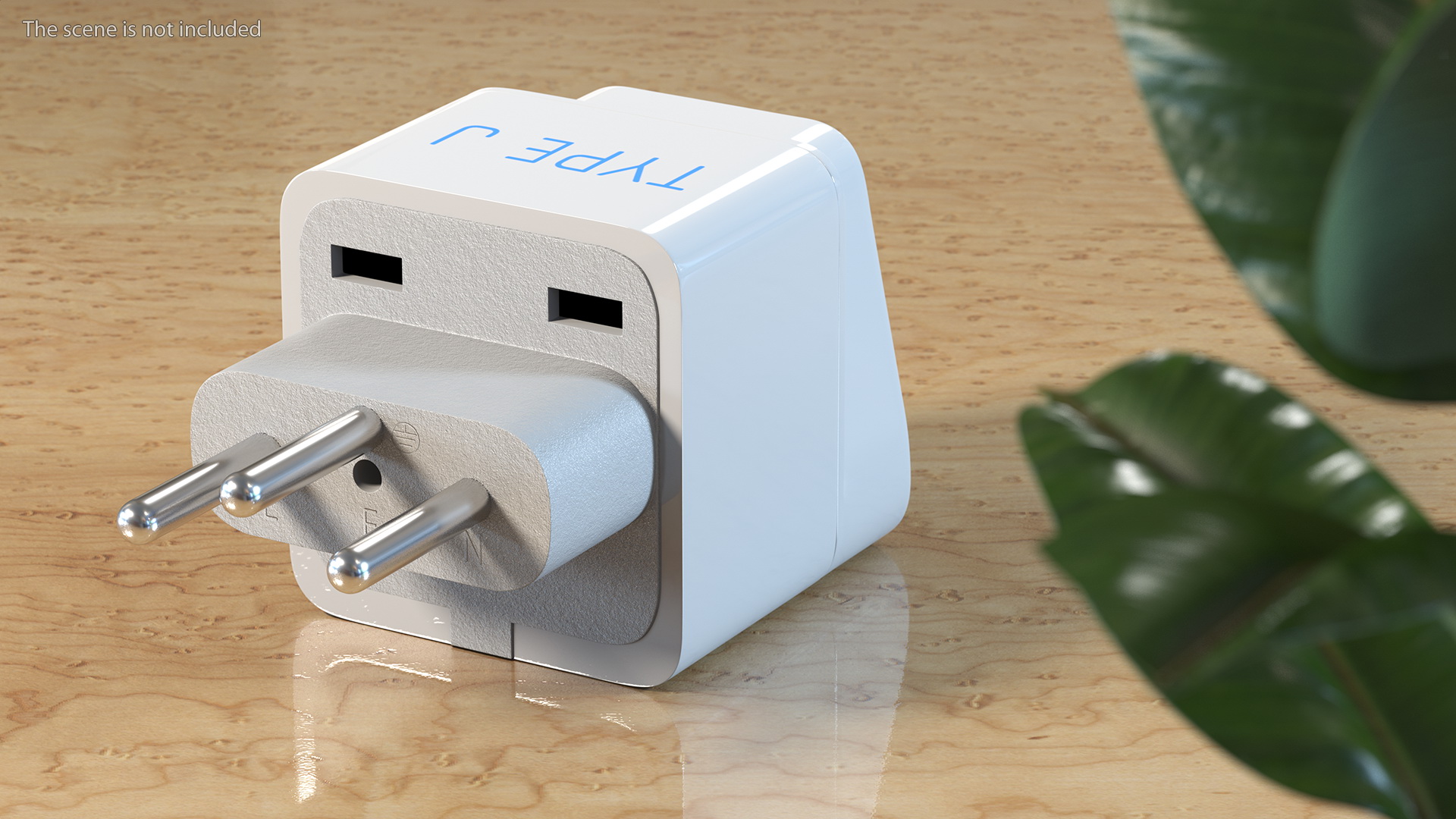 3D model Type J Universal Plug Adapter White