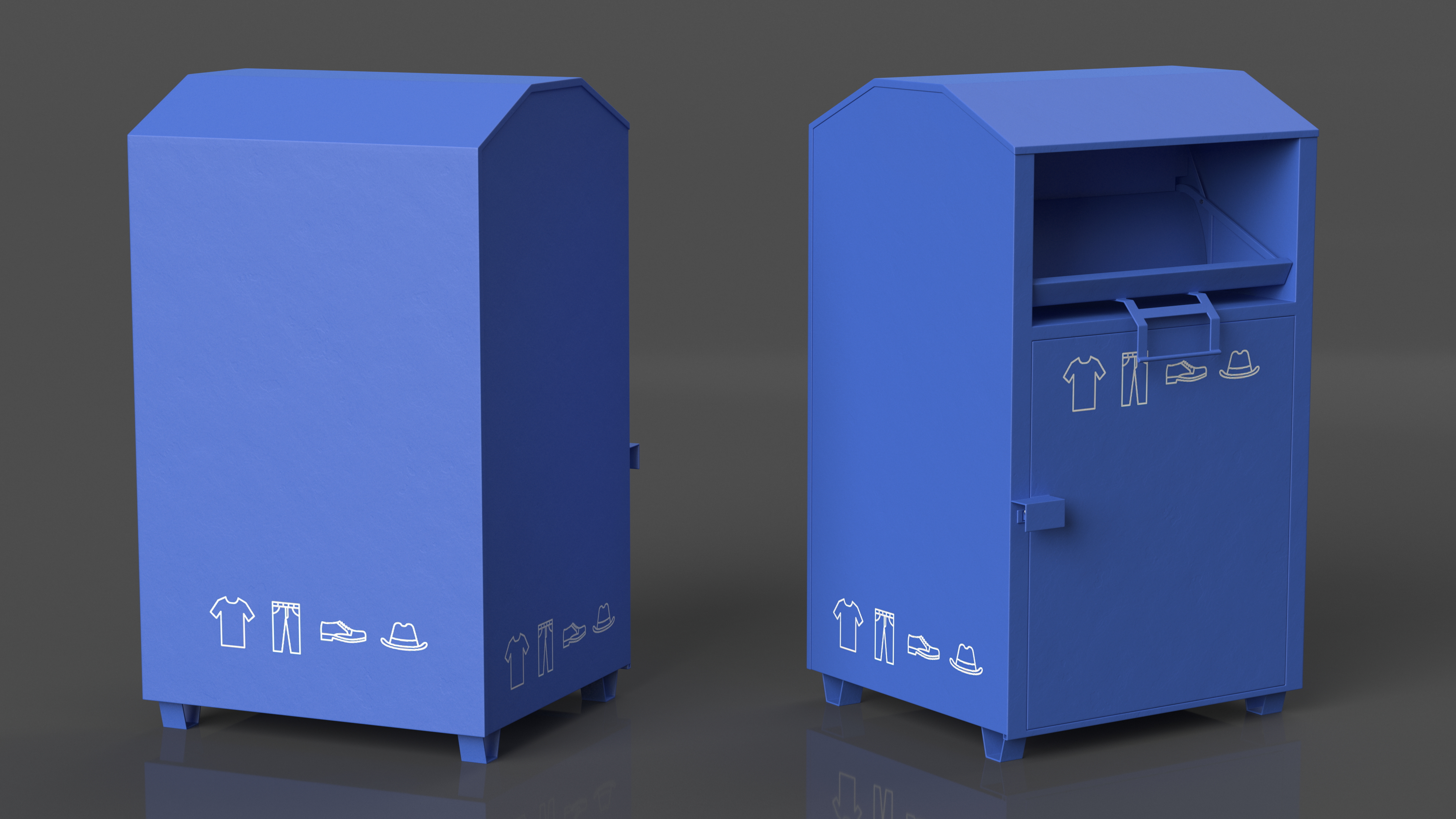 3D model Blue Drop Box Rigged