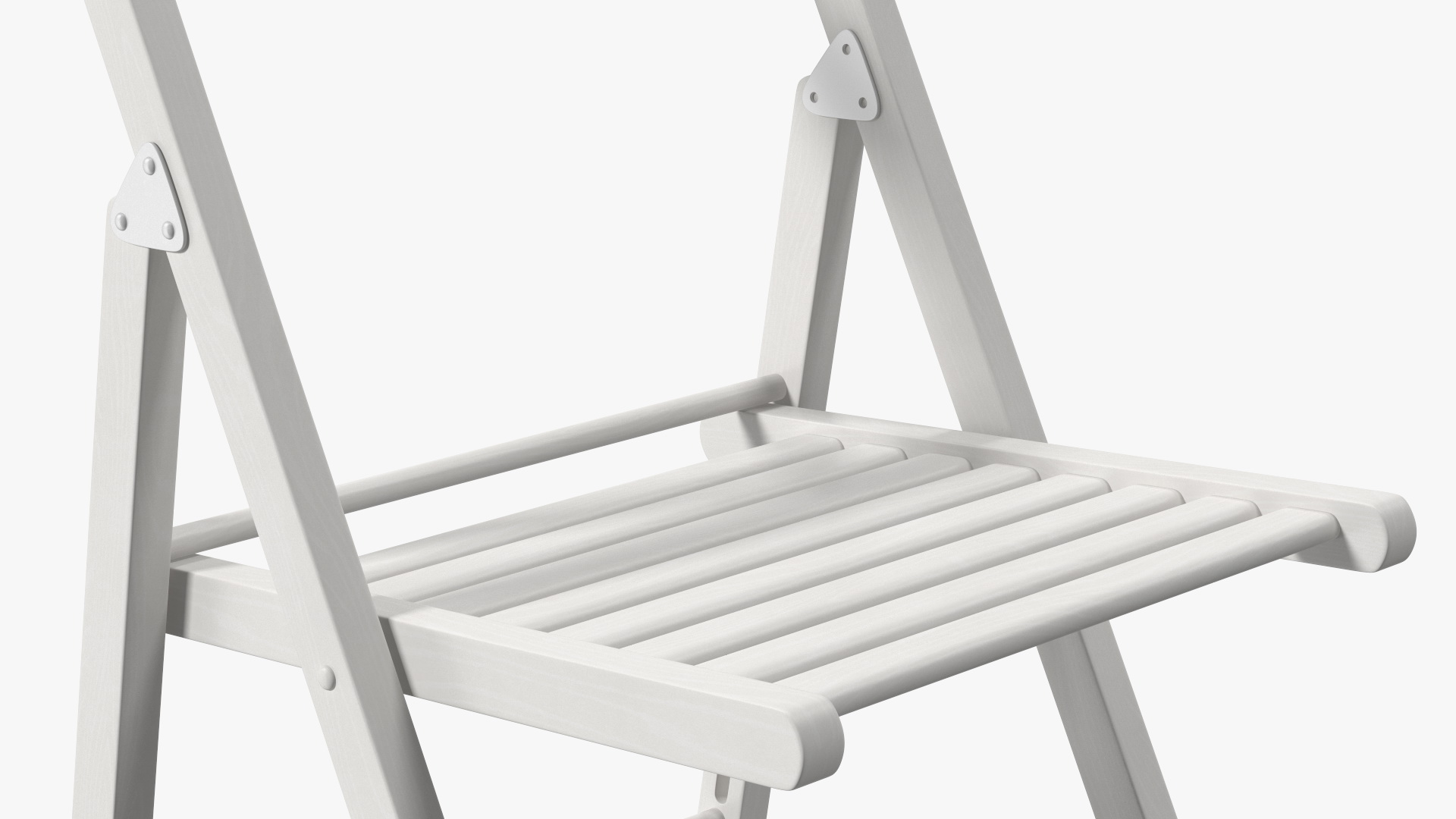 Folding Chair White Open 3D model